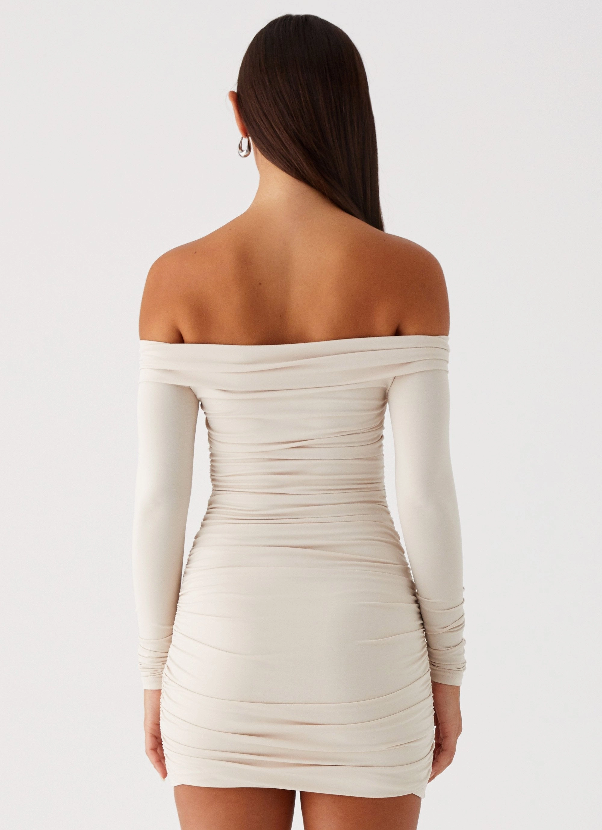 TaglessDesign Rudy Long Sleeve Mini Dress - Ivory