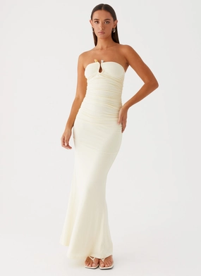 Rudy Maxi Dress - Yellow Comfortable and Fashionable Tulle-Overlay