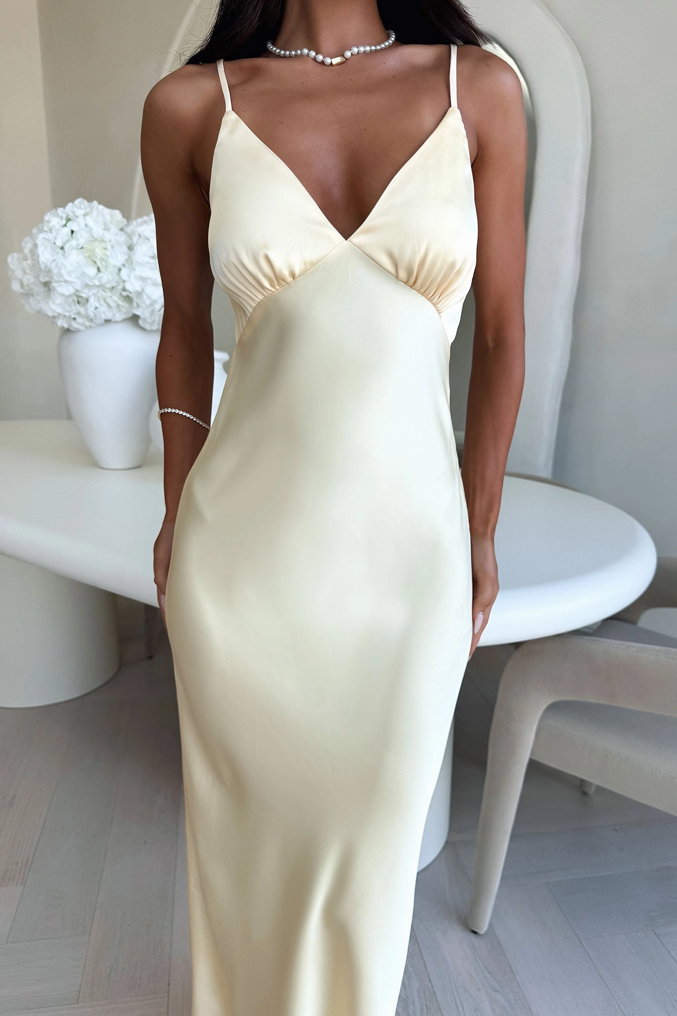 Elastic Fit Cotton-Blend Sabilla Maxi Dress - Yelllow