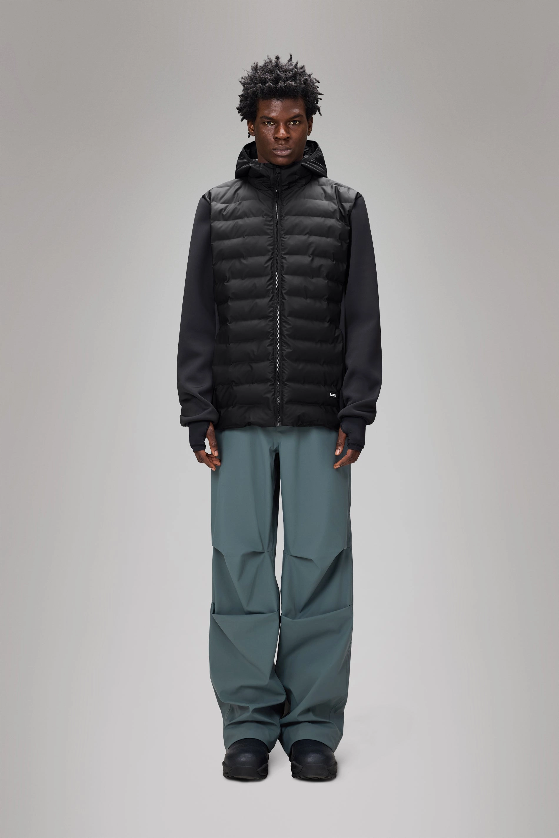 RubberizedButtonClosures Hidden Ventilation Safi Fleece Hybrid Jacket