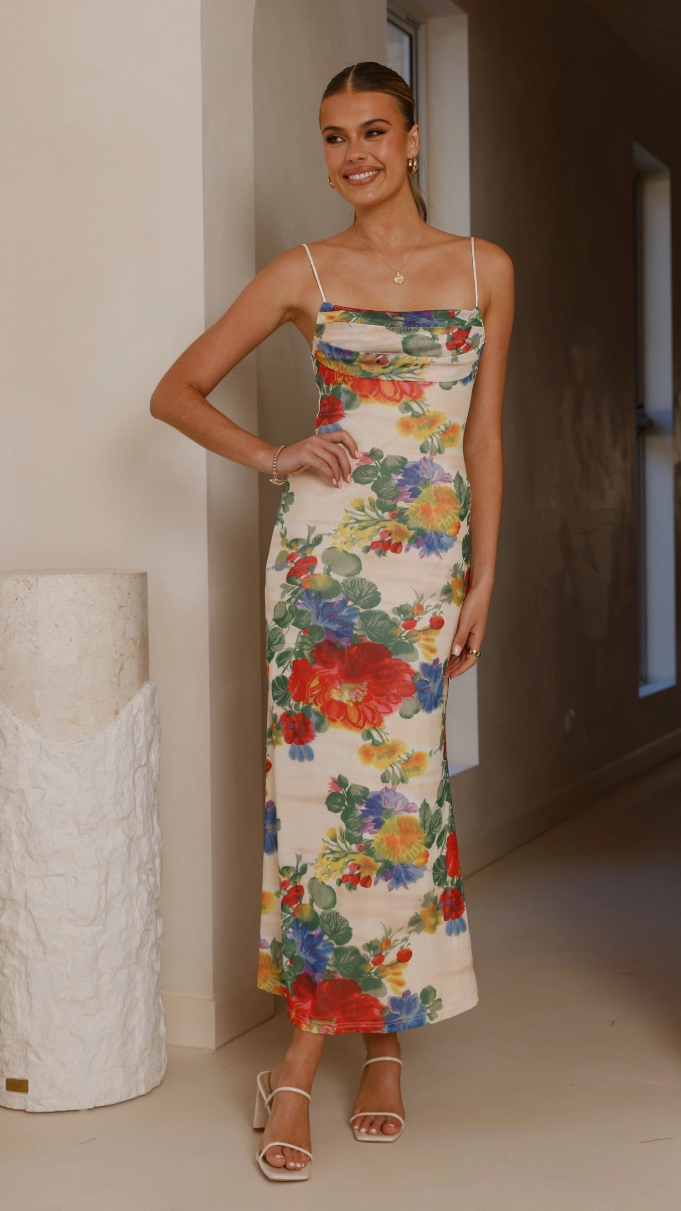 Tamera Maxi Dress- Floral Neat Finish
