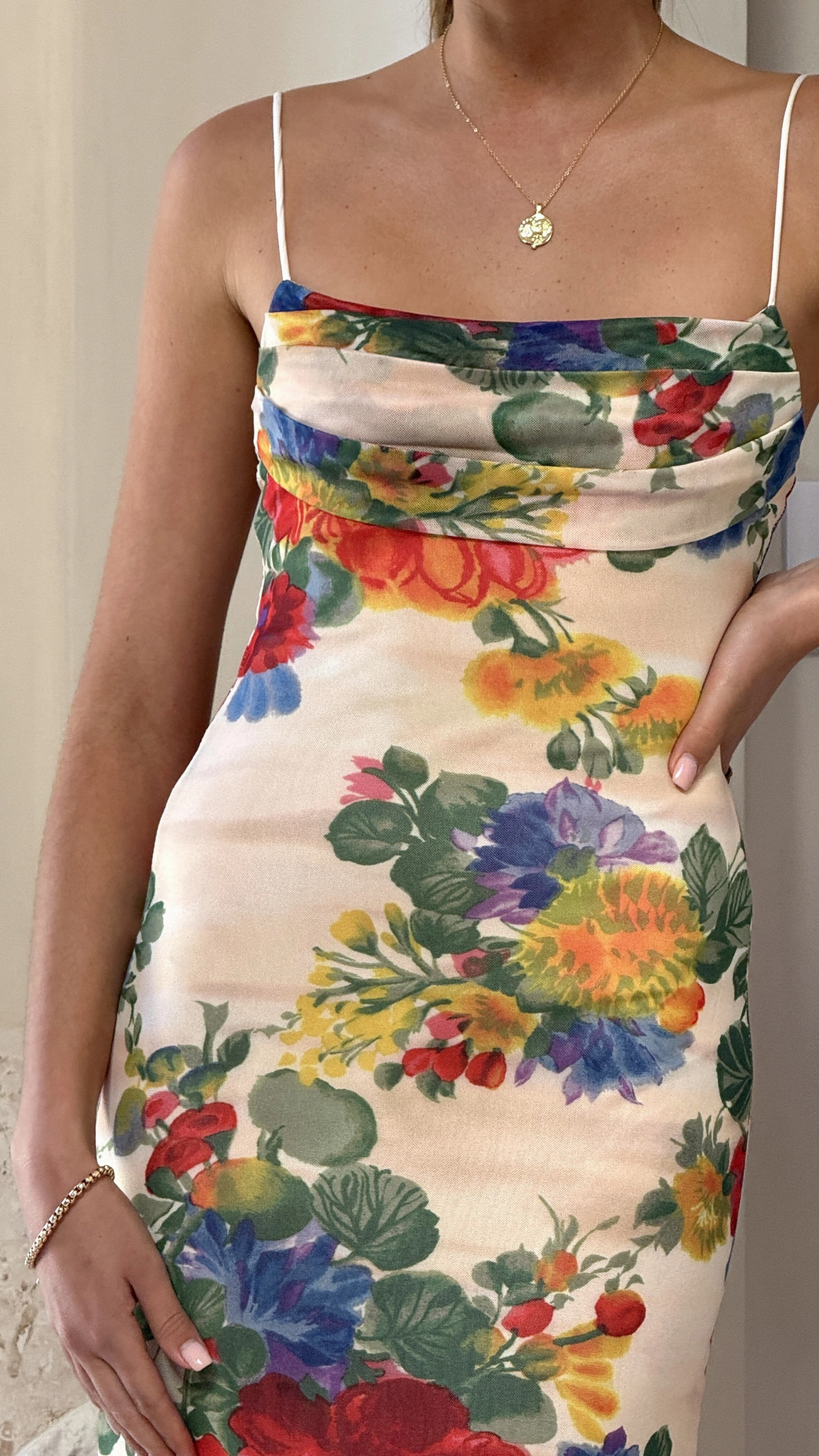 Pure Lines Gloss Accent Tamera Maxi Dress- Floral