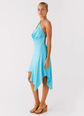 Salt Kiss Midi Dress - Turquoise Day Romance