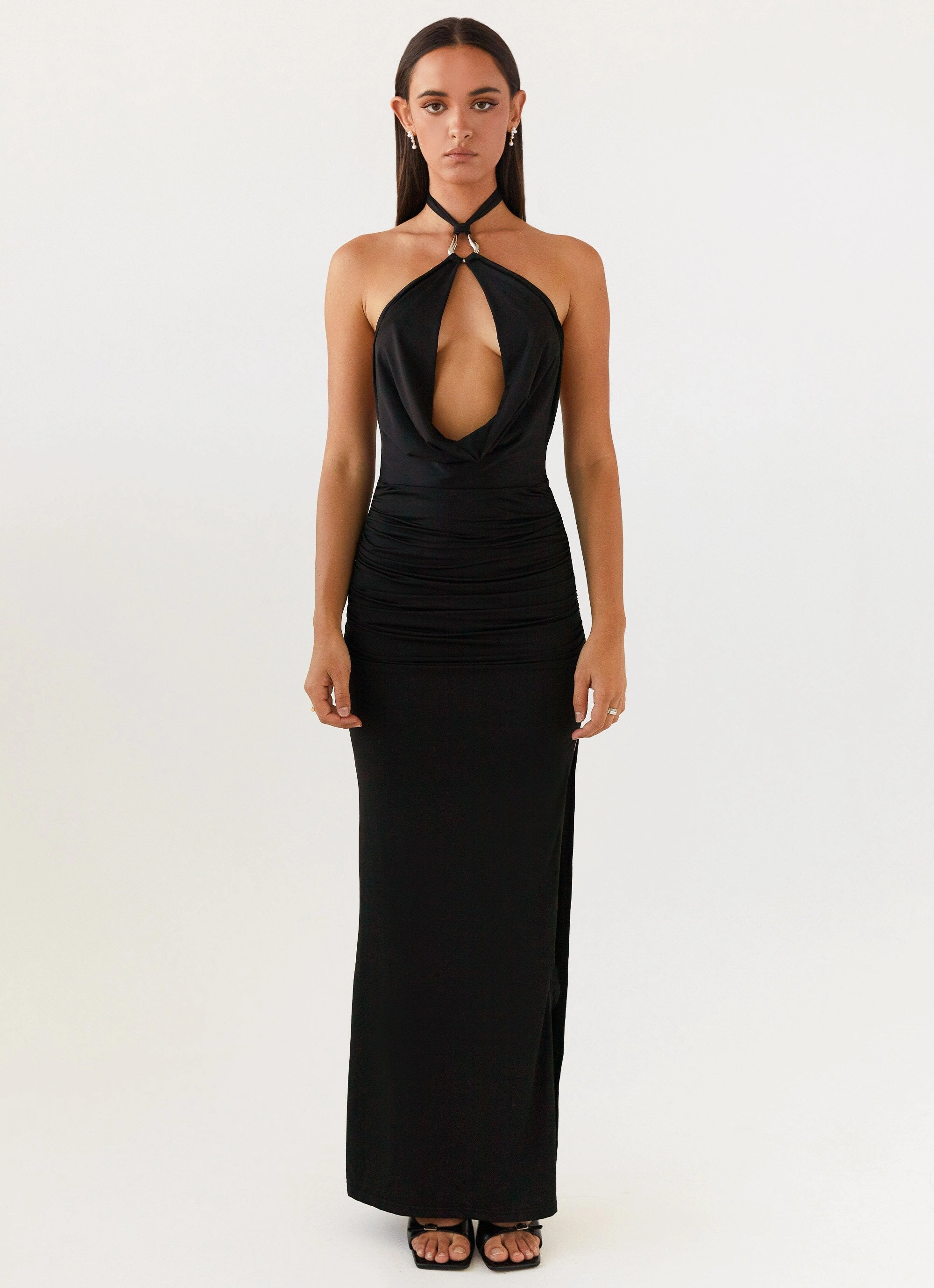 Samara Halterneck Maxi Dress - Black All Time