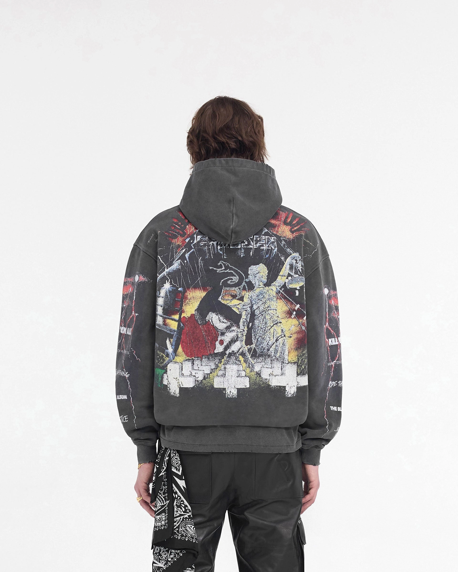 Brown bear like Represent X Metallica Master Of Puppets Hoodie - Vintage Grey