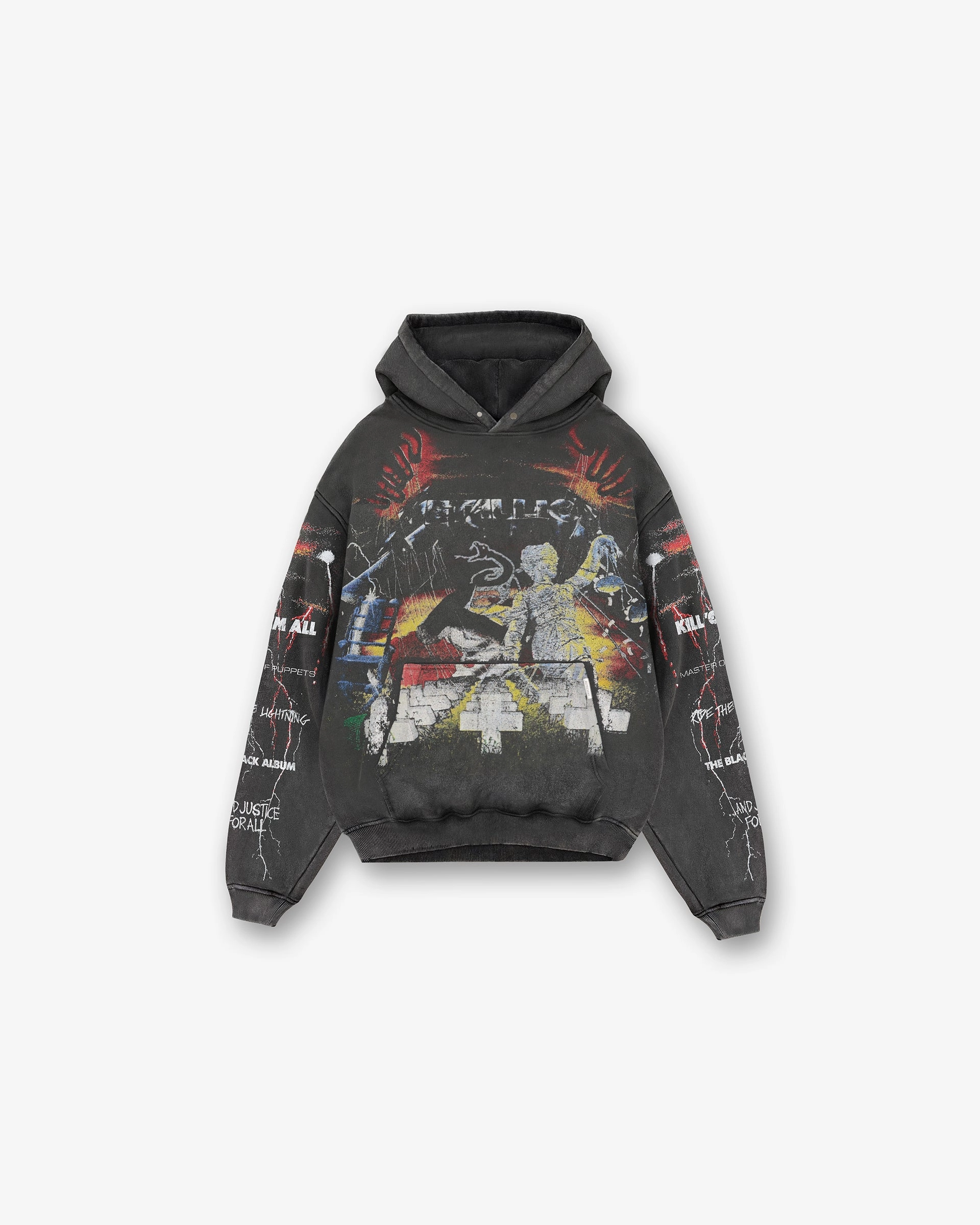 Bee like Represent X Metallica Master Of Puppets Hoodie - Vintage Grey