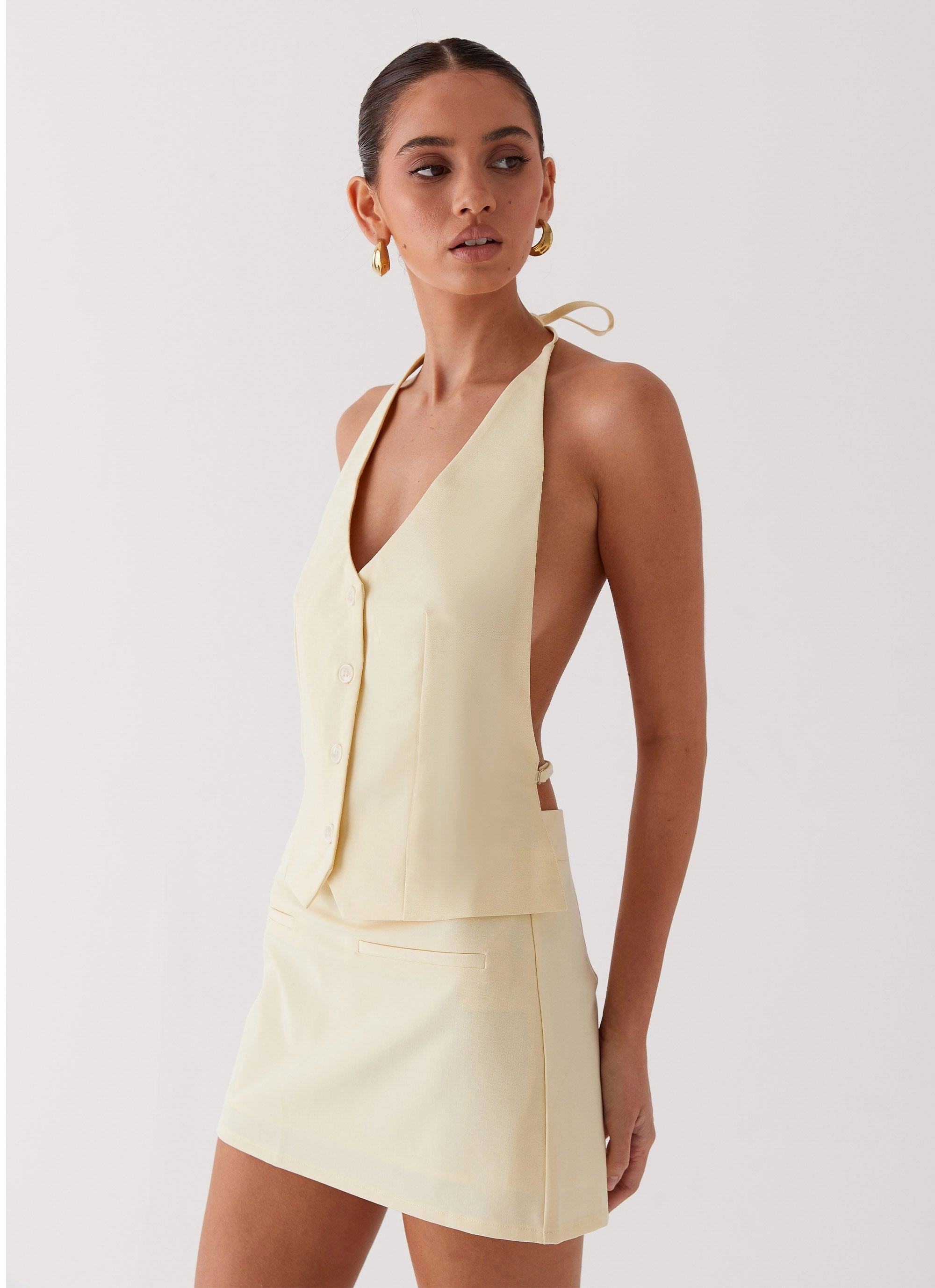 Sarah Mini Skirt - Butter Polished Look High Shine