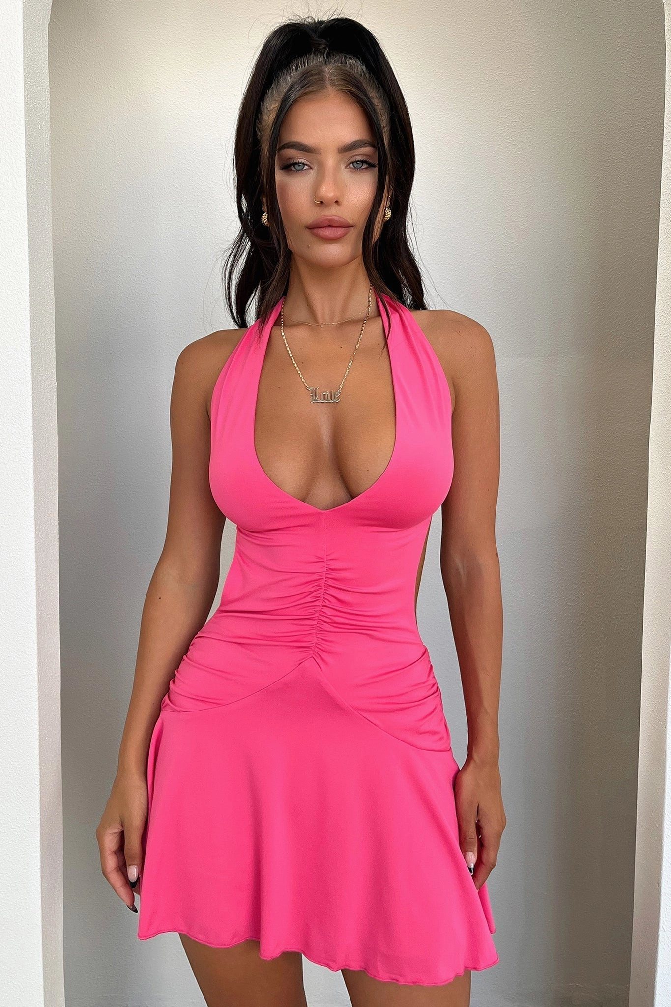 Sarisa Dress - Hot Pink Tailored Wear Relaxed fit wear