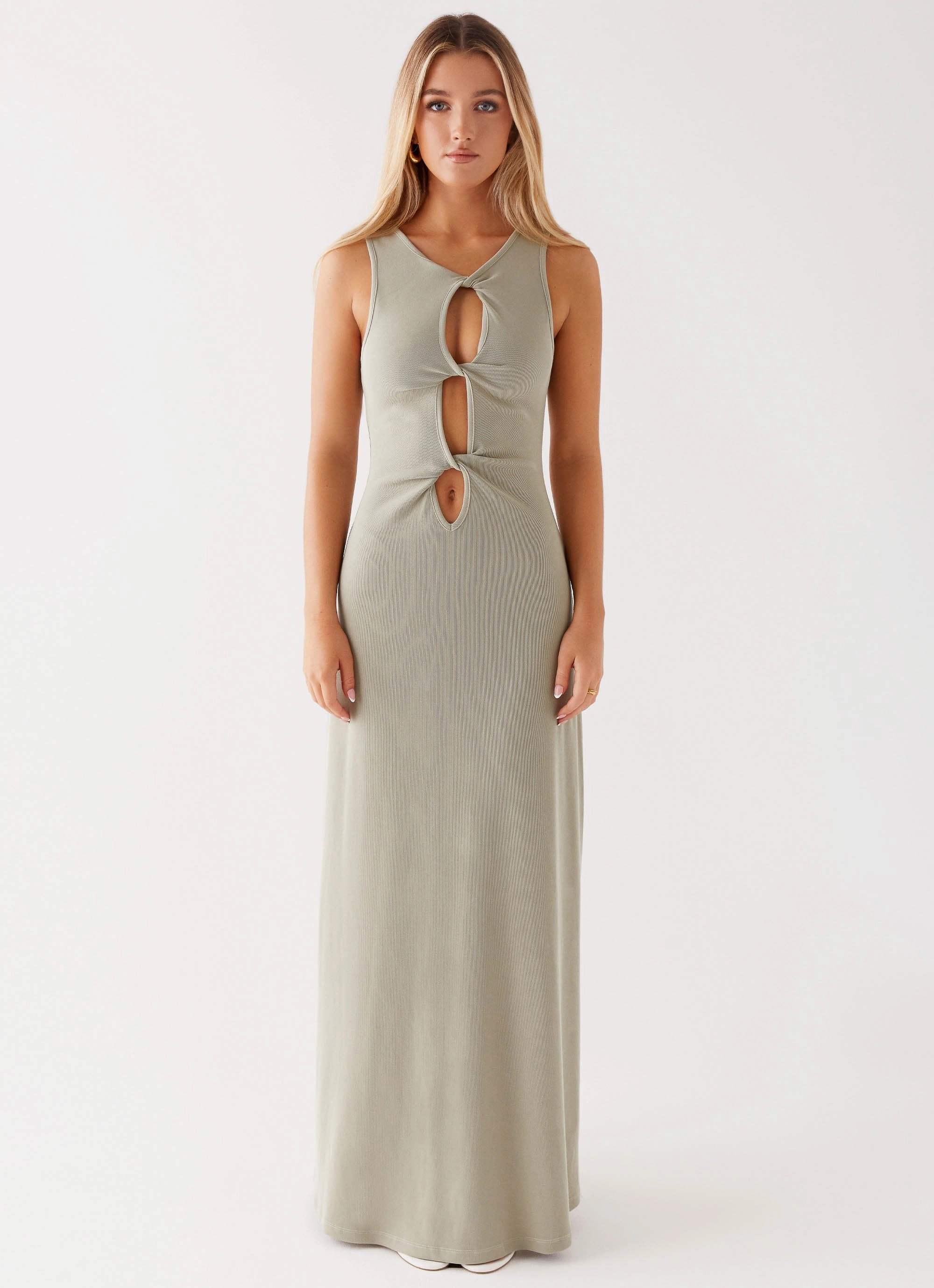 Valli Maxi Dress - Sage Premium Fabric Rural Charm