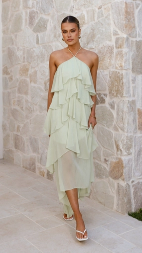 Fashion Forward Soho Maxi Dress - Sage