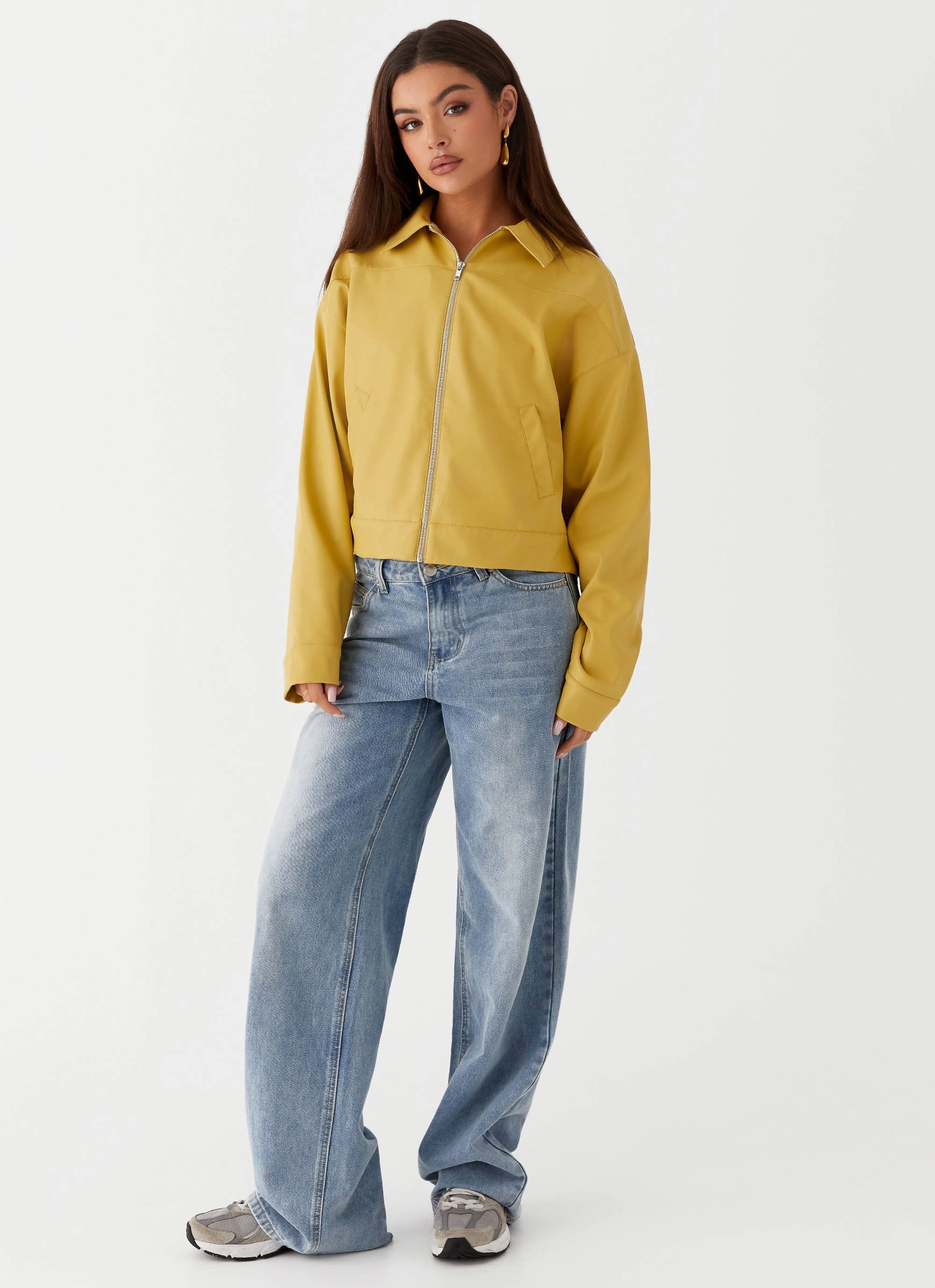 Streetwear vibe Urban Outdoor Look Elara Oversized Jacket - Yellow