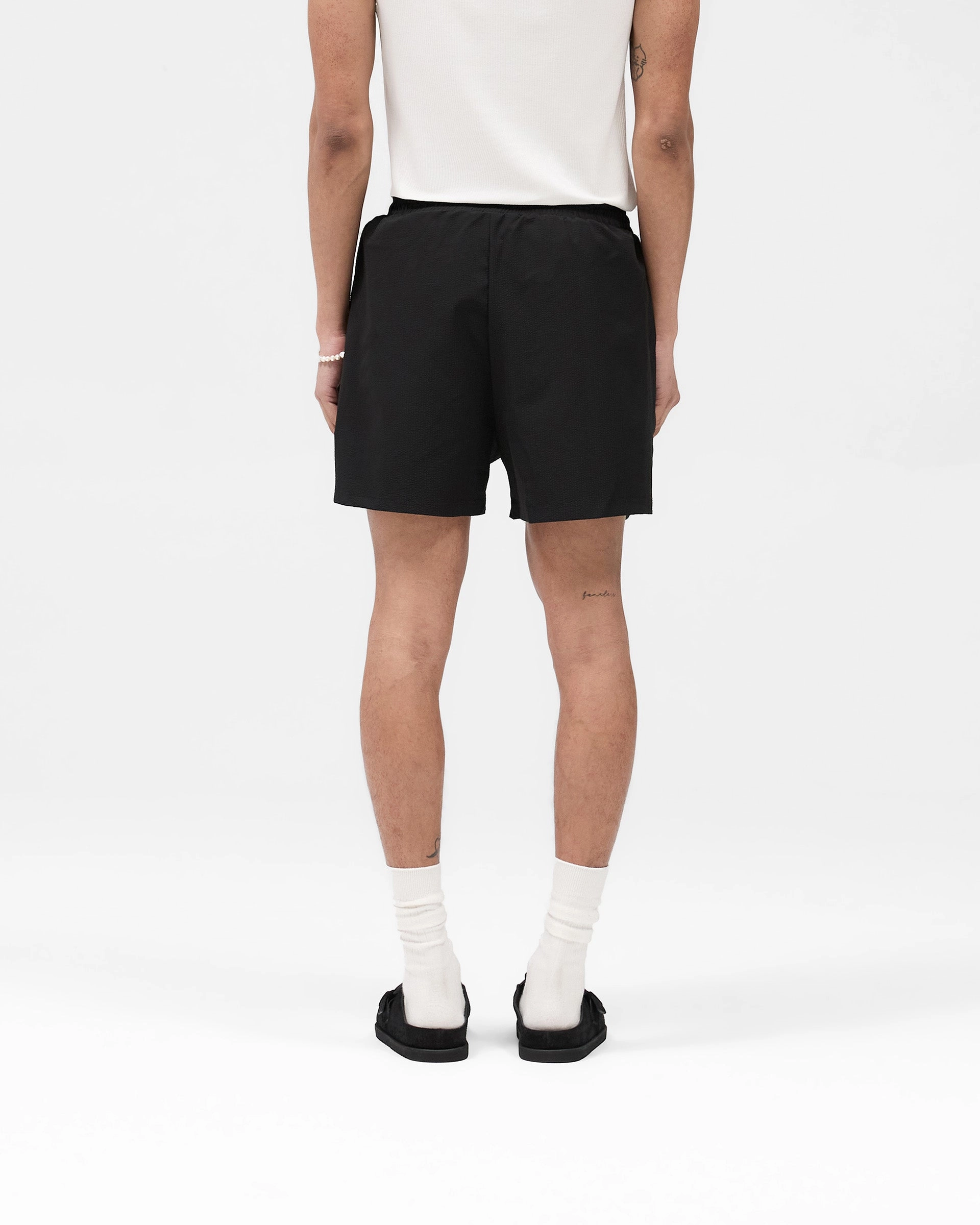 Seersucker Smart Swim Short - Black Father's Day gift