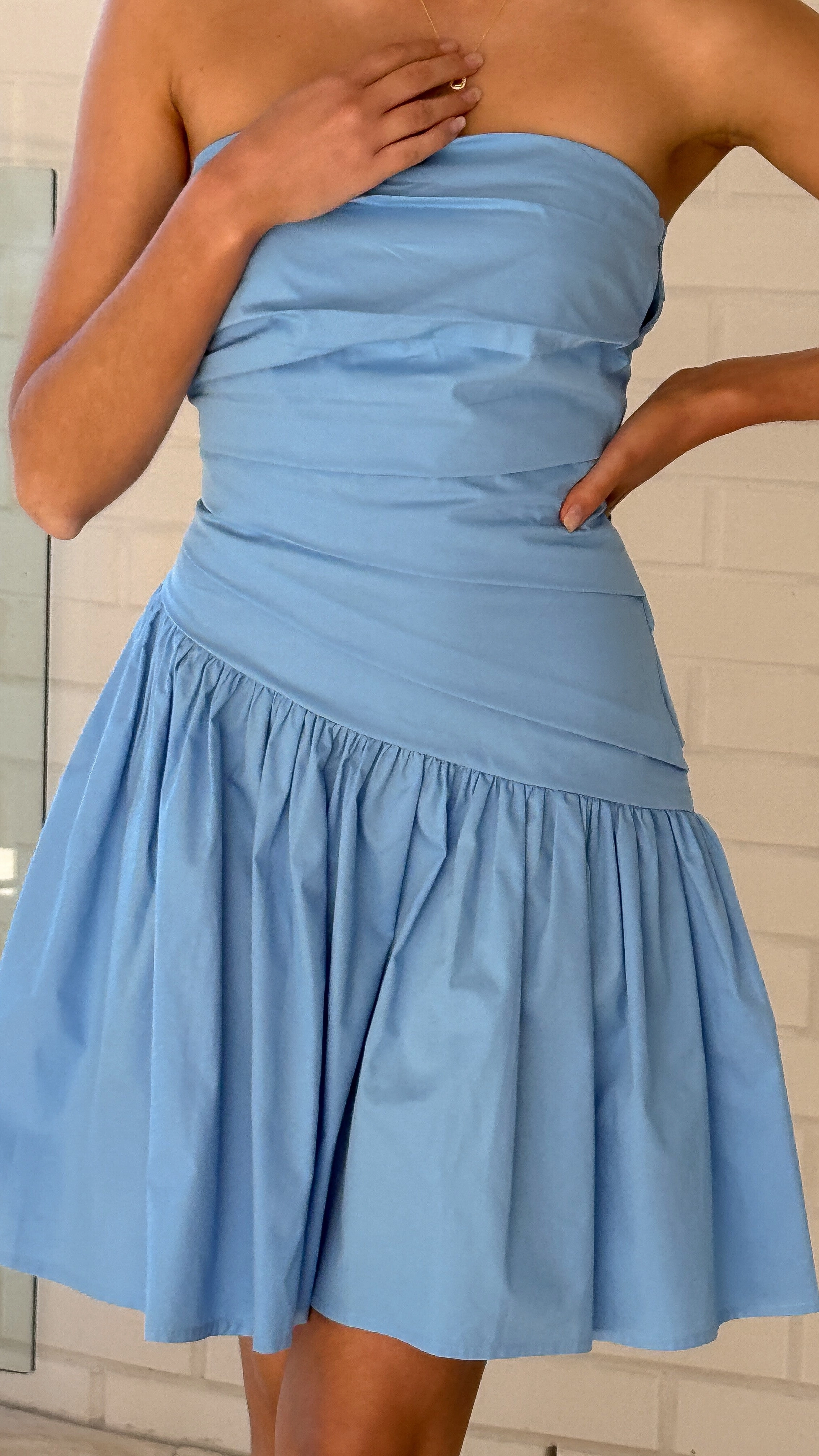 Comfortable Wear Must Have Selena Mini Dress - Blue