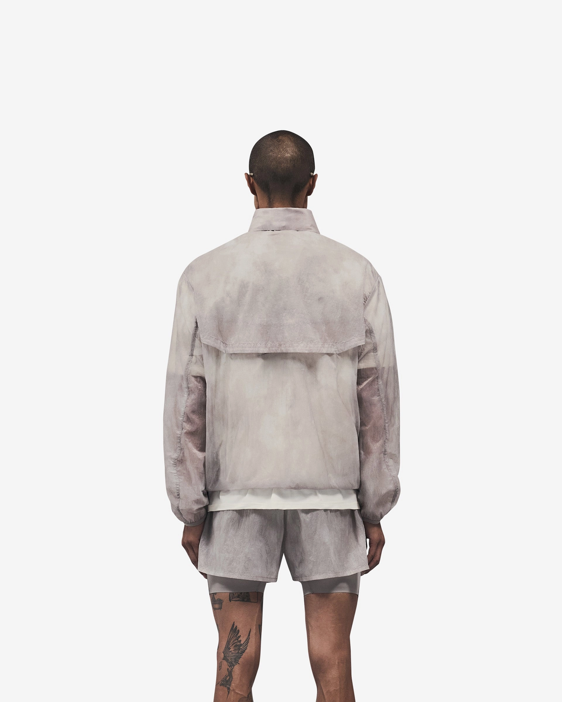 InterchangeablePanels Drop Tail Hem 247 Overhead Training Jacket - Chalk