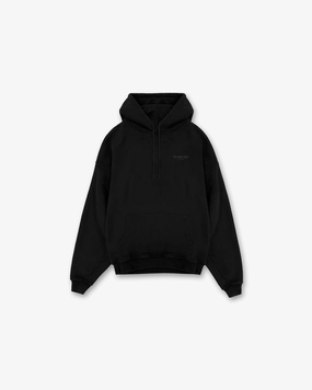 Team 247 Oversized Hoodie - Matte Black Llama like Tulle accents