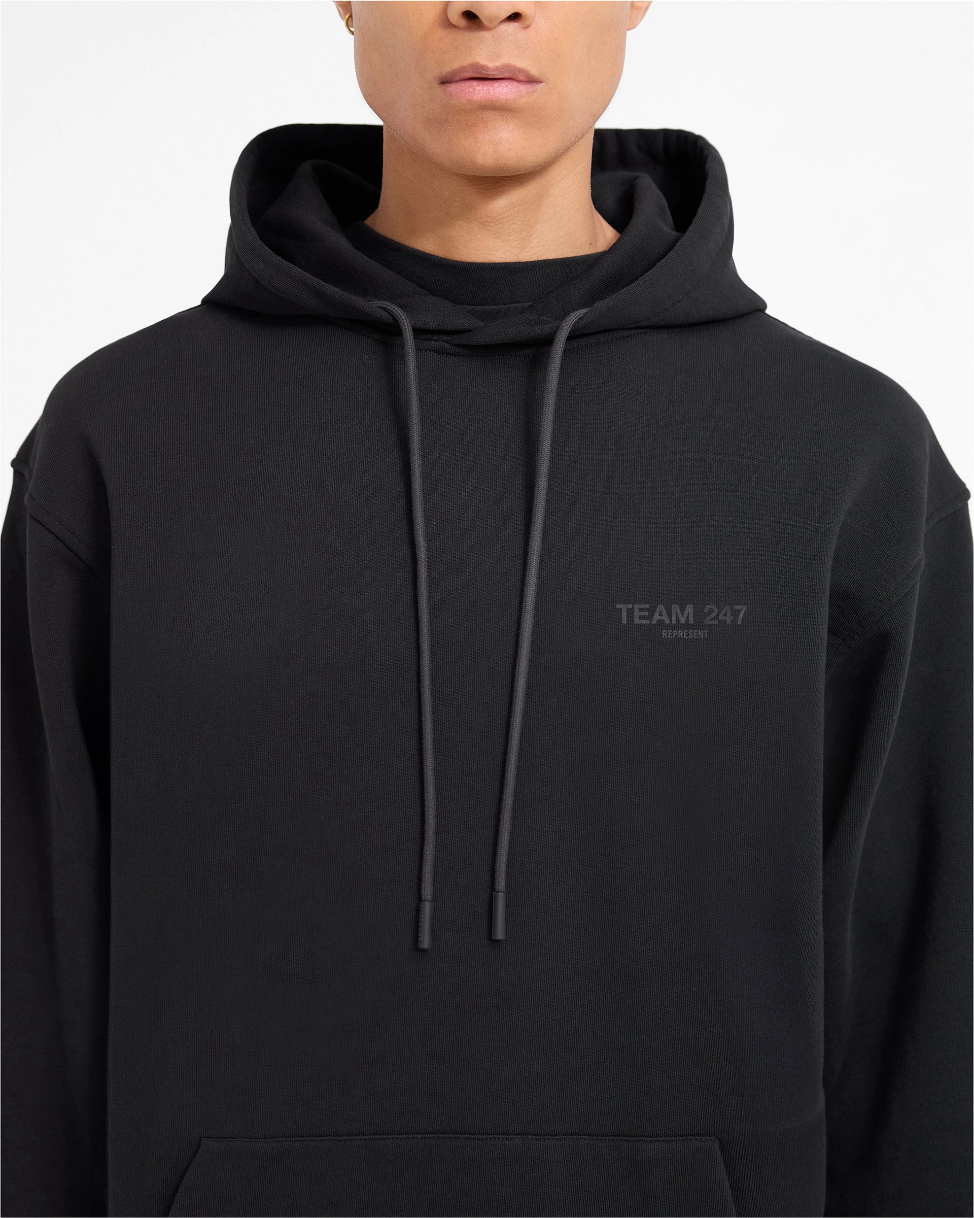Team 247 Oversized Hoodie - Matte Black Concert Going