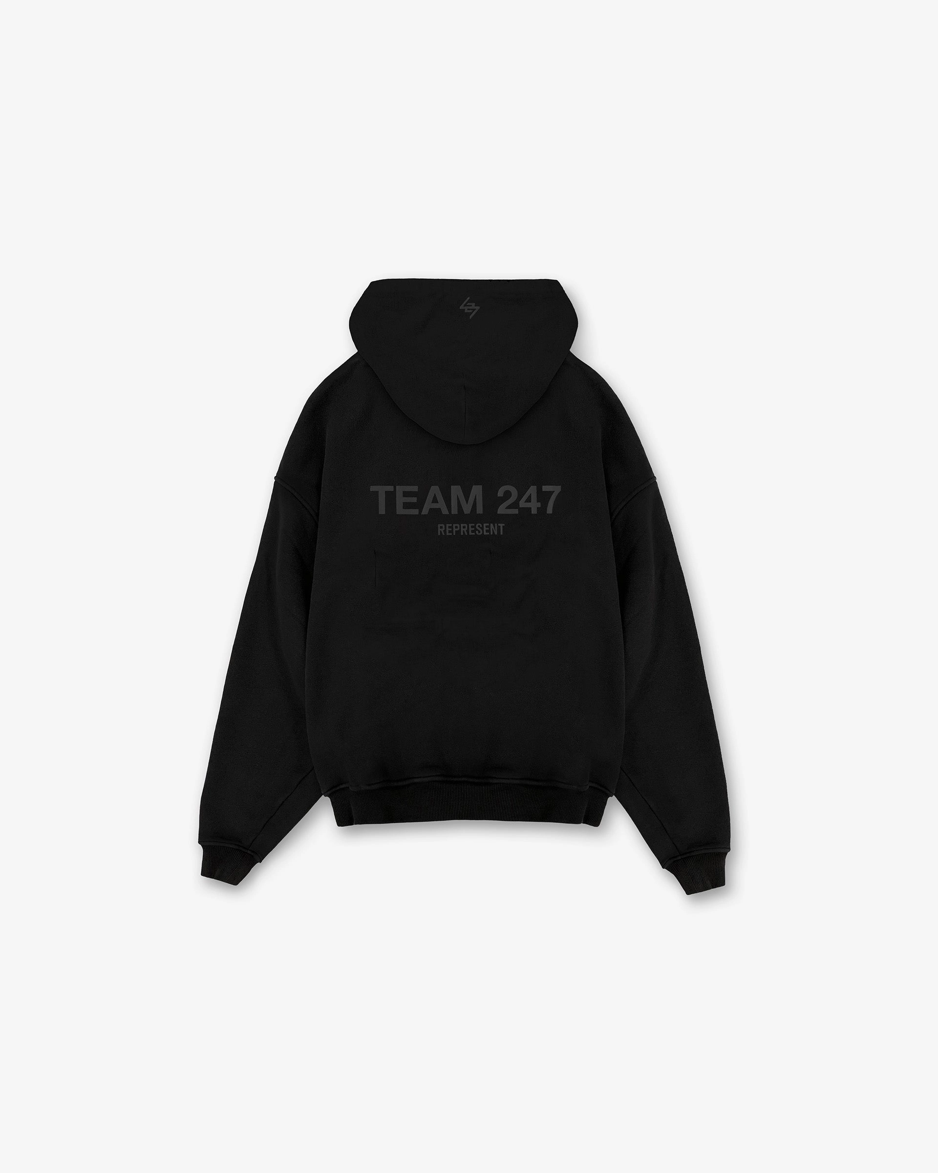Team 247 Oversized Hoodie - Matte Black Beach Vacation Peccary like