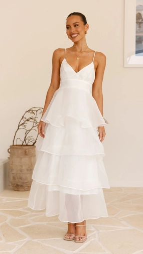 Shayla Maxi Dress - White Quiet Luxury