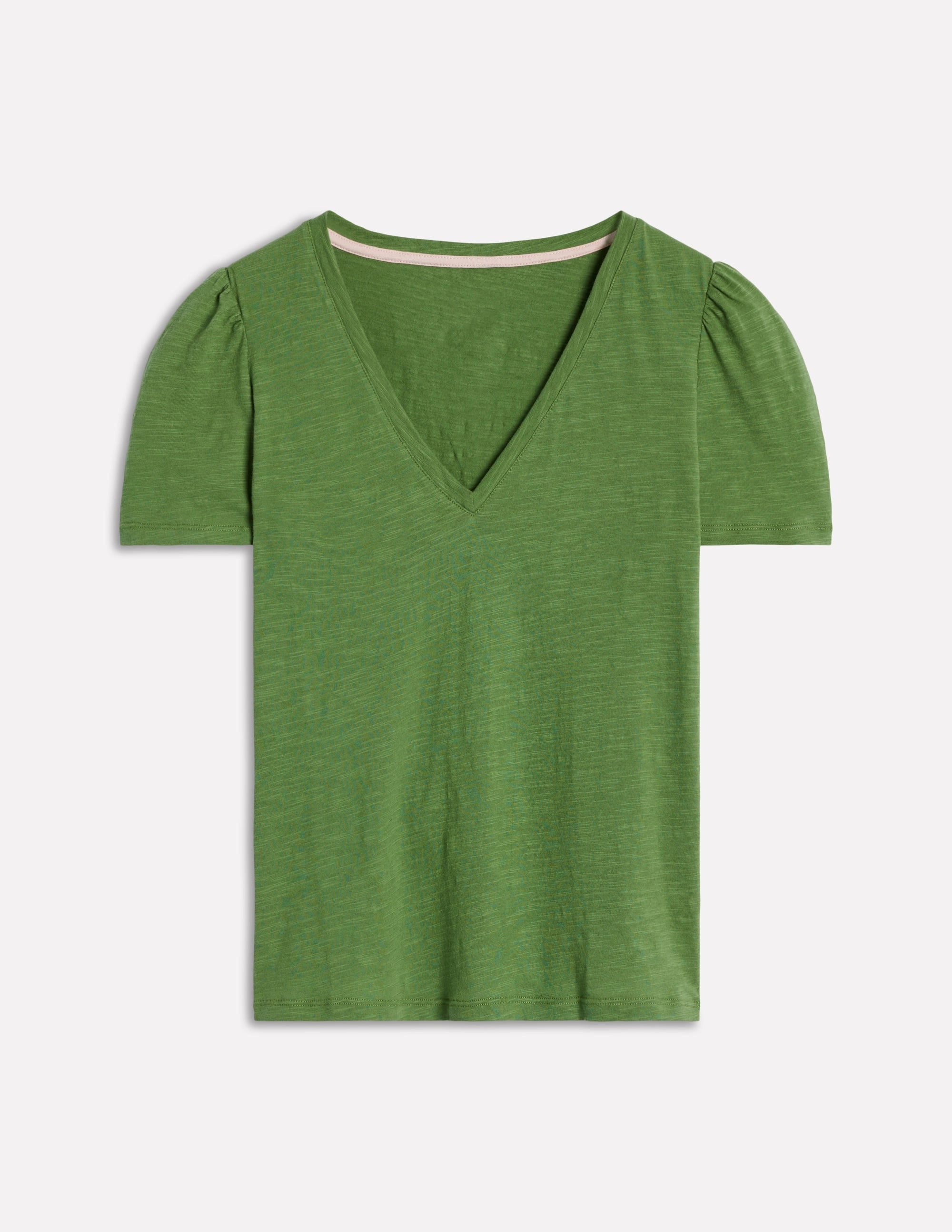 Easycare Short Sleeve V Neck T-shirt-Safari Green