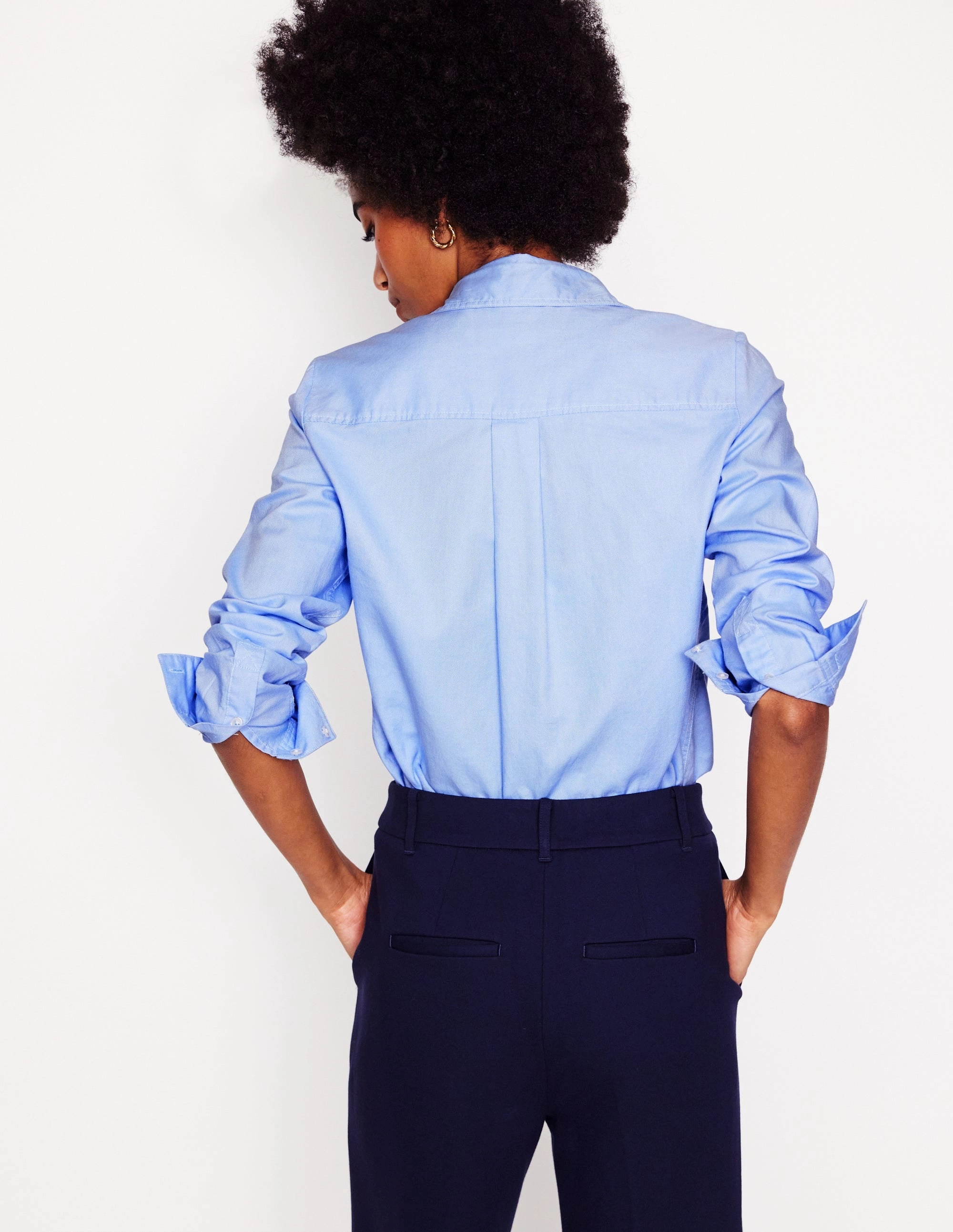 Summer Camp Sienna Cotton Shirt-Blue Oxford