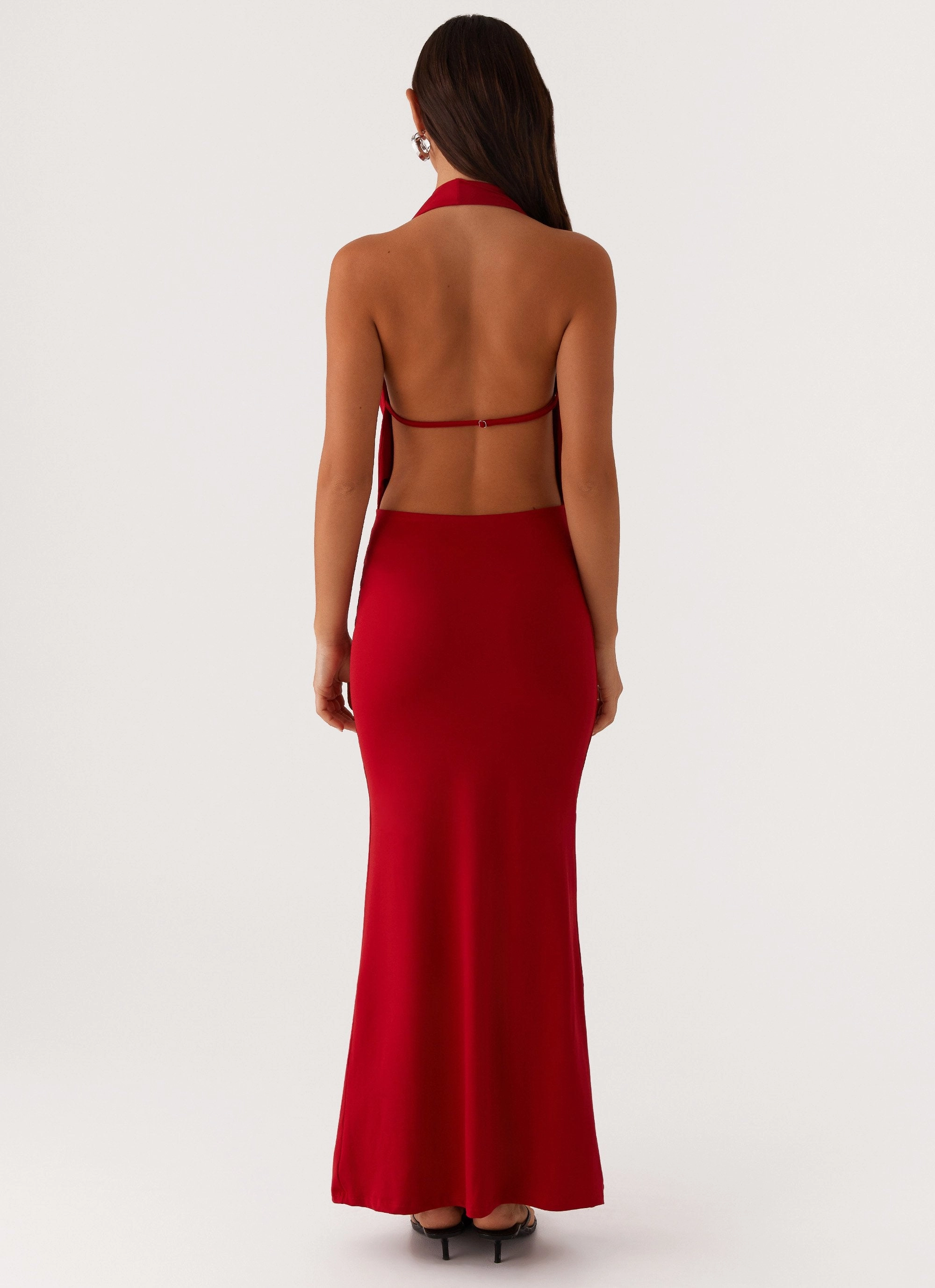 Feminine fit-and-flare silhouette Dedicated Maxi Dress - Red