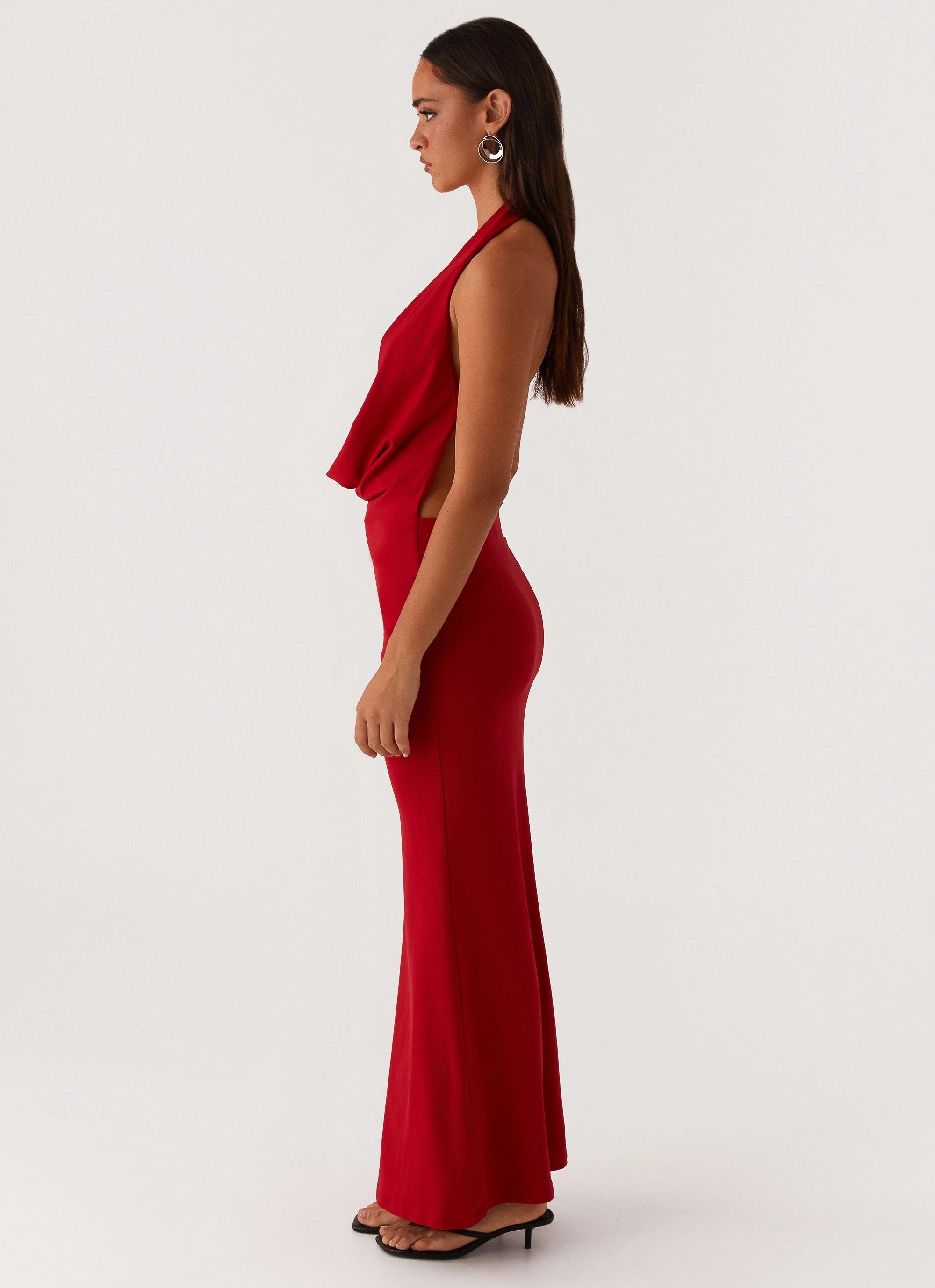 Basic Shape Dedicated Maxi Dress - Red