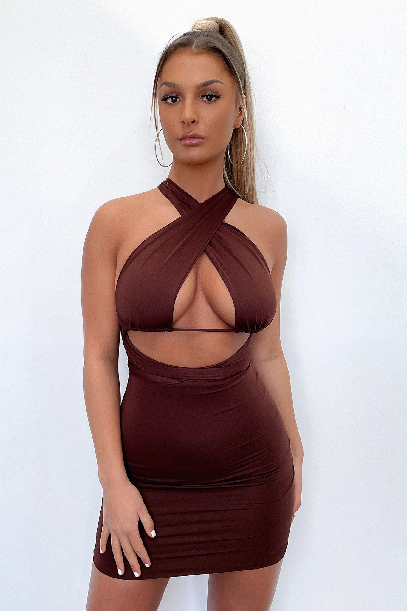 Skyler Dress - Brown Regular-fit