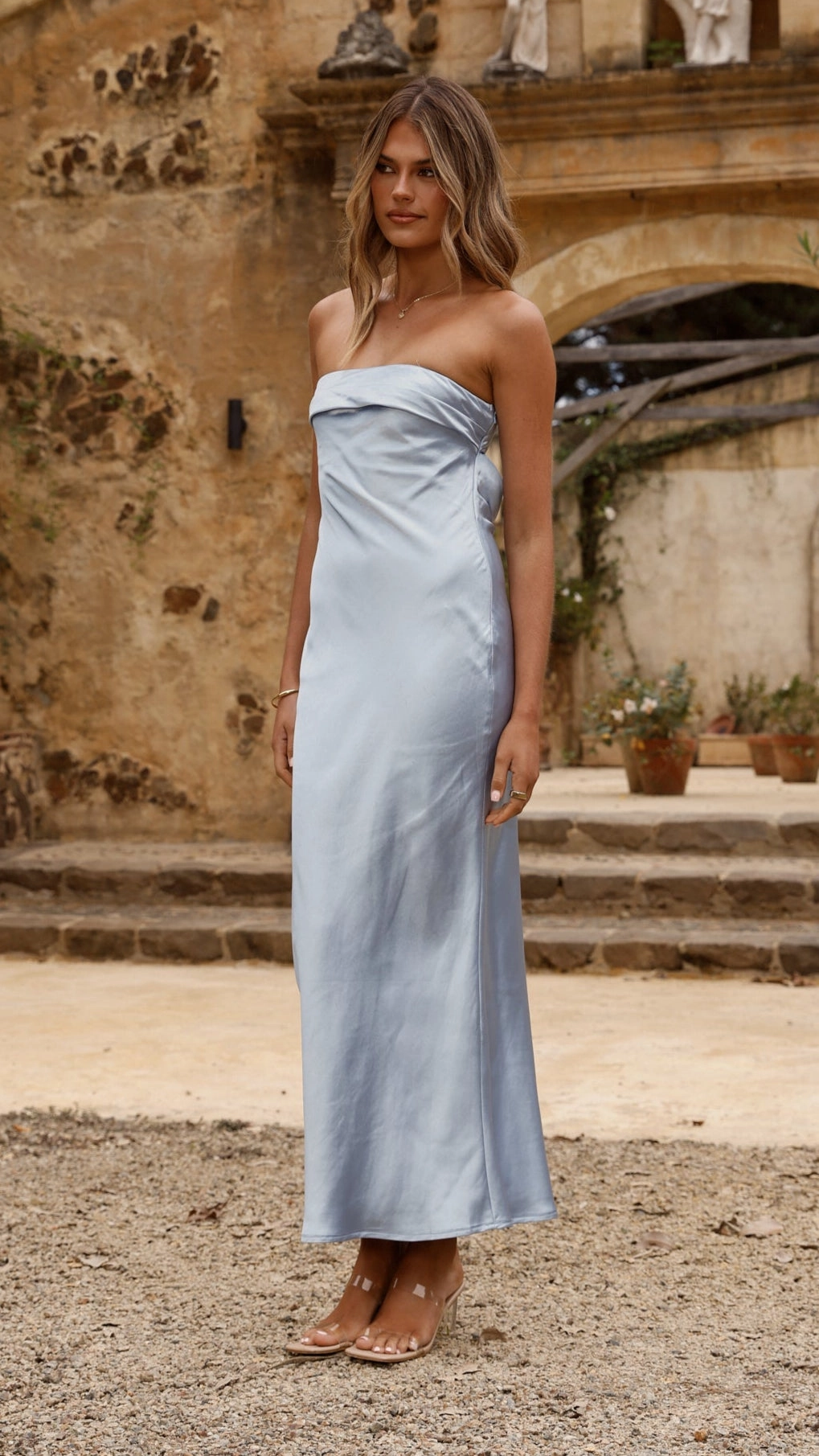 Gisele Maxi Dress - Baby Blue Rooftop-Event Calm Finish