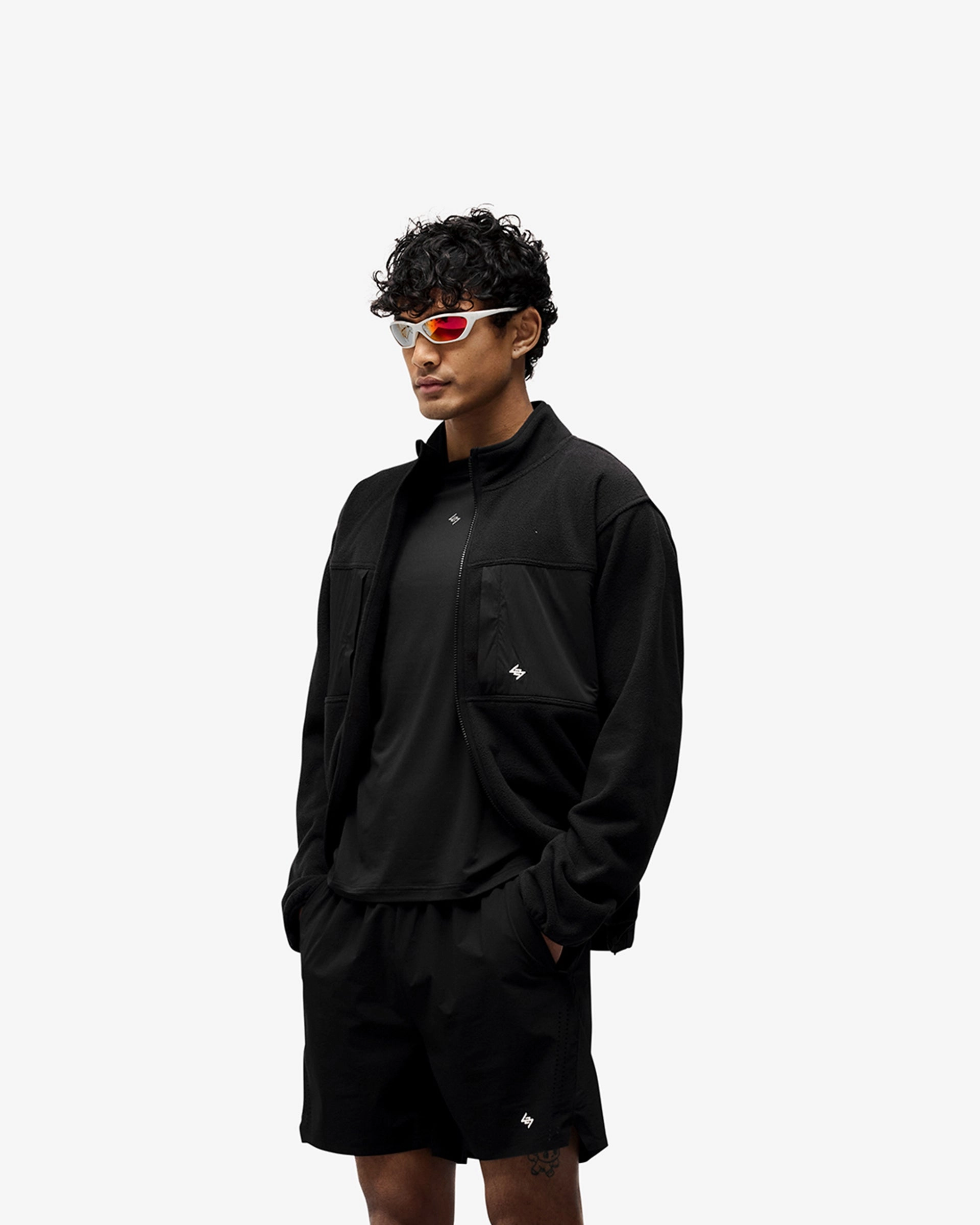 247 Polar Panelled Fleece - Black Subtle Design Detail