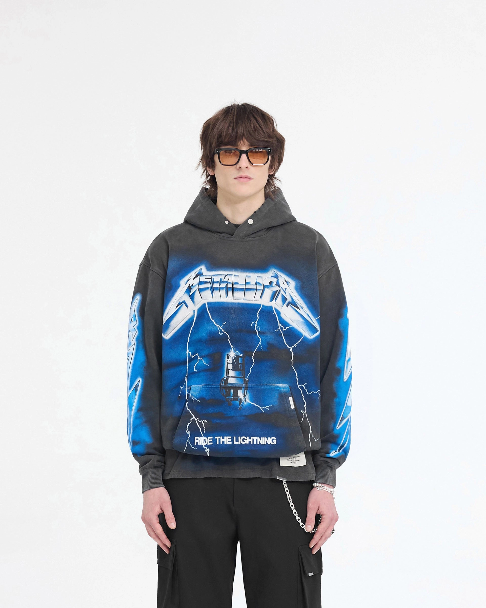 Represent X Metallica Ride The Lightning Hoodie - Vintage Grey Viral Item