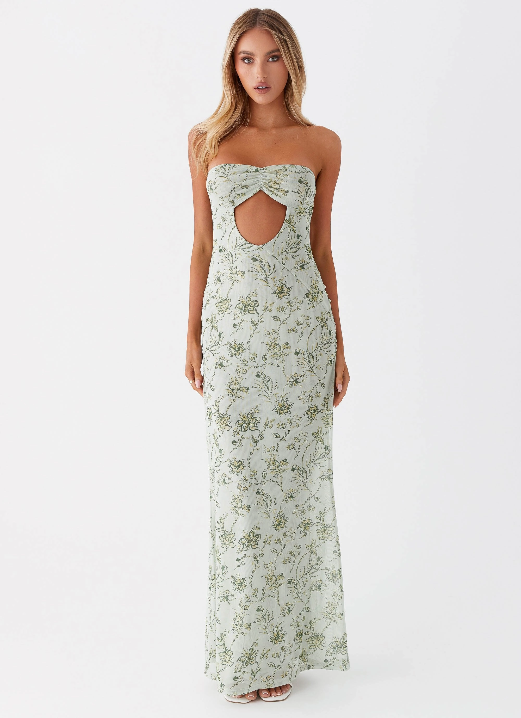 Dearest Maxi Dress - Sage Floral Comfort Layer Comfortable texture
