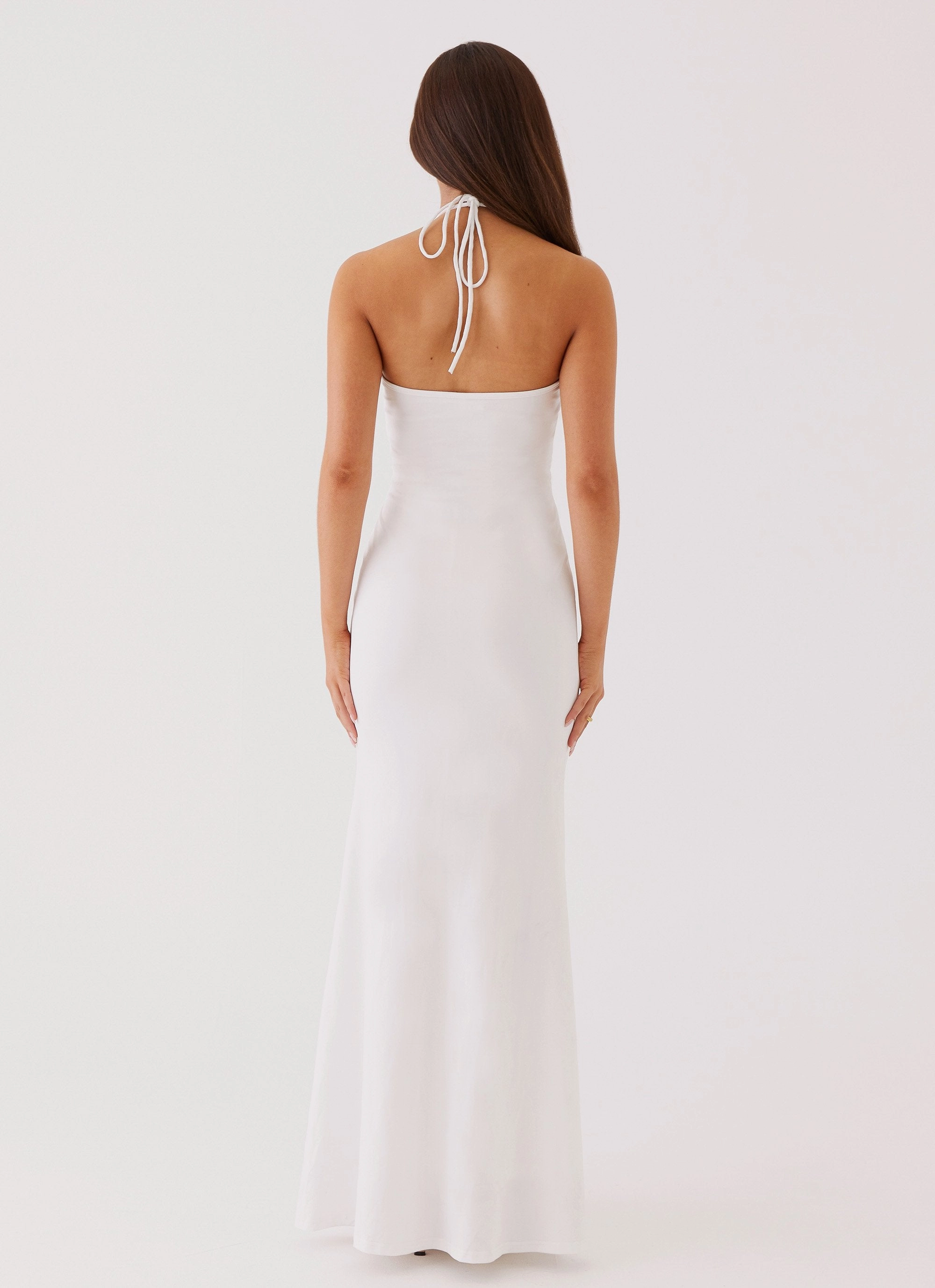 Smooth Mood Serina Ruffle Maxi Dress - White