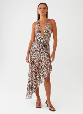 Take Time Midi Dress - Leopard Chic Mom