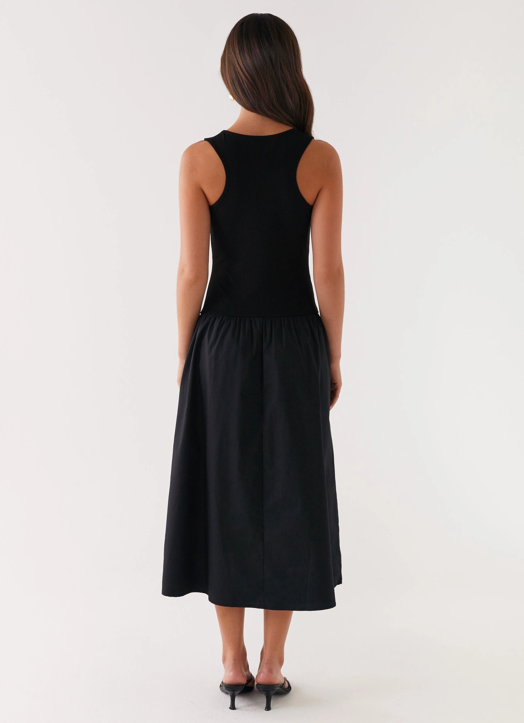 Feminine Mood Duchess Midi Dress - Black