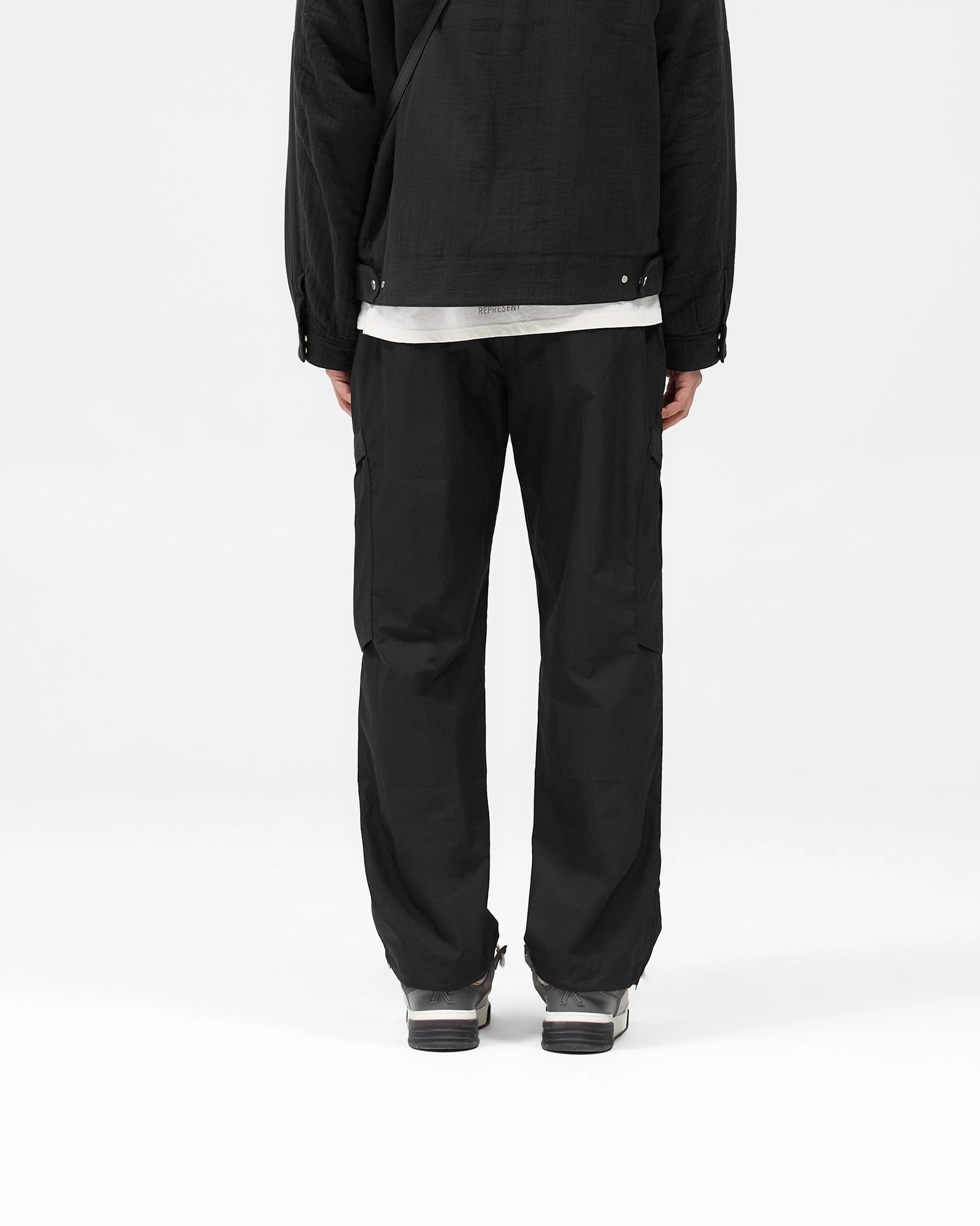 Fashionable Waist Tech Cargo Pant - Jet Black