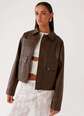 Sloane Jacket - Brown New Cut Sleek Comfort