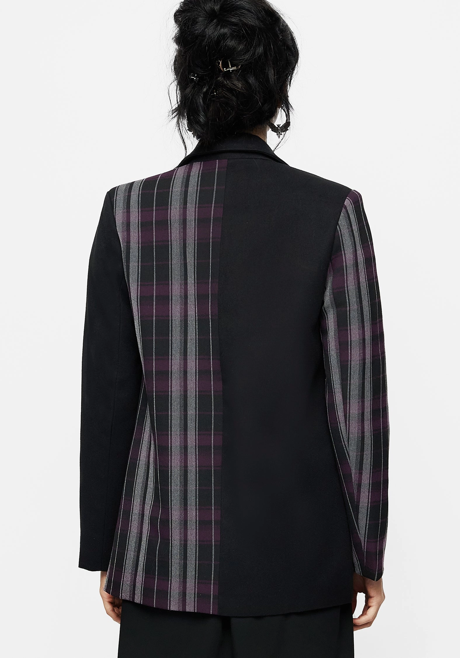 Heat Tech Fabric Gambit Spliced Check Blazer