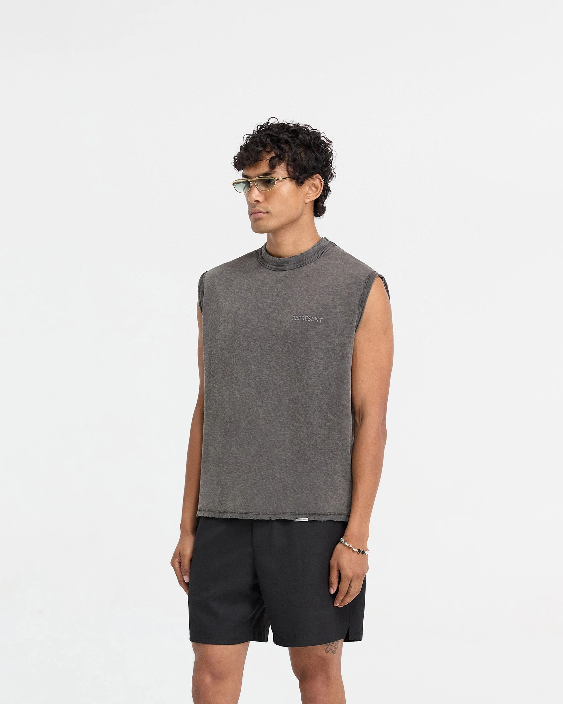 Effortless Wearable Slub Tank - Vintage Grey