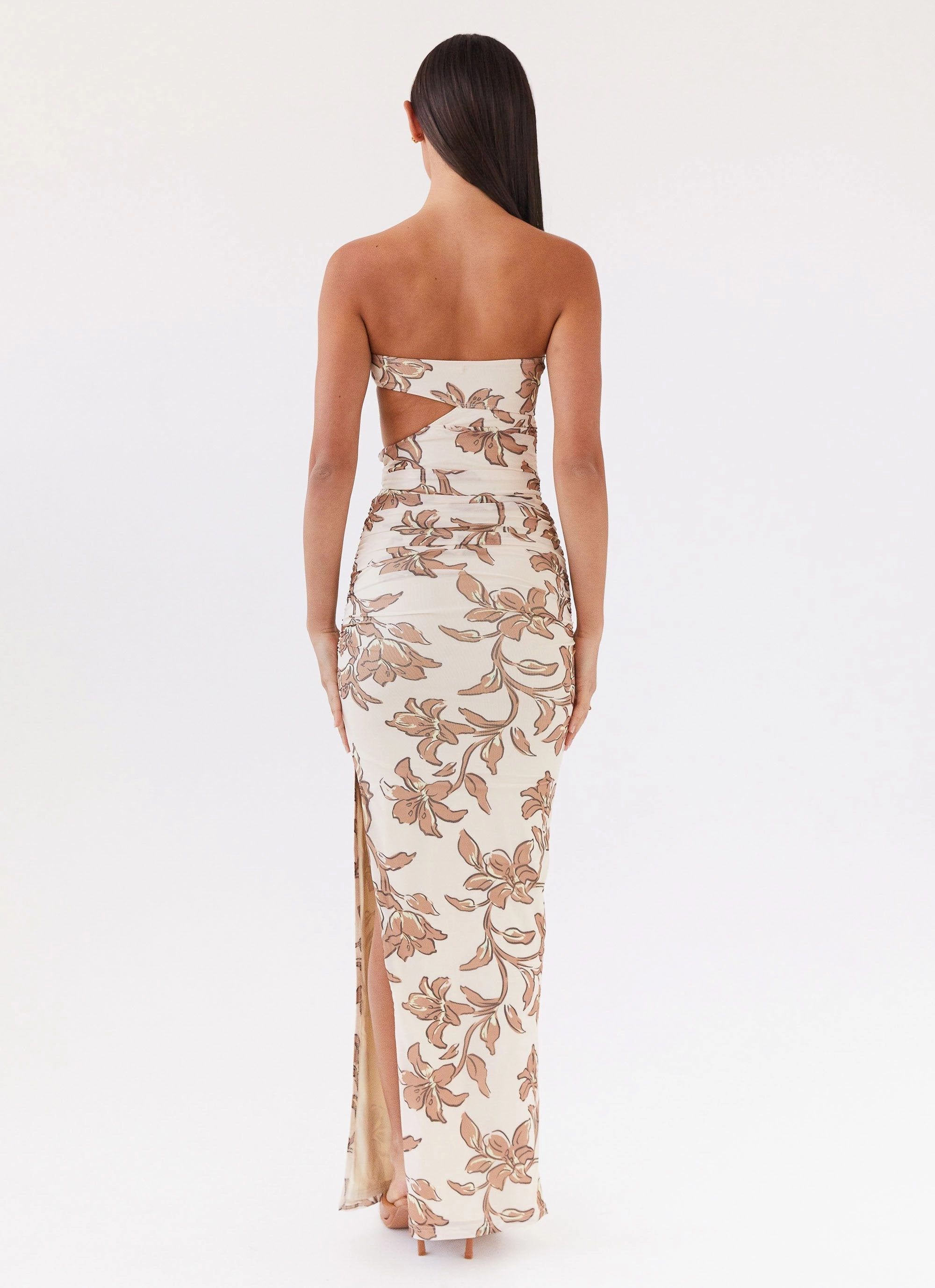 Stylish and Simple Light Drape Into Pieces Mesh Maxi Dress - Hazel Bloom