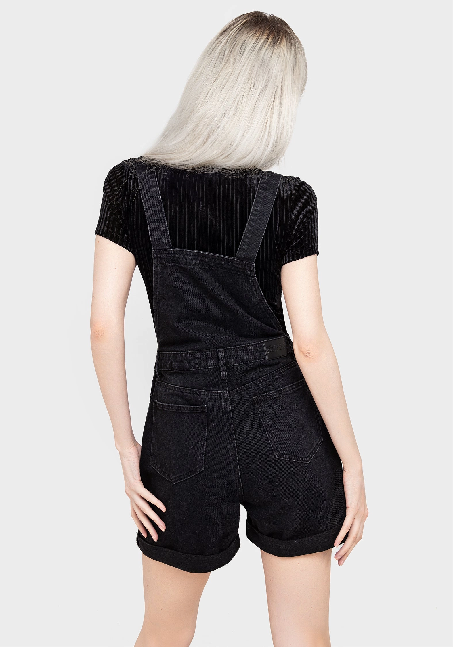 Stay Cool Wear Papillion Embroidered Denim Dungaree Shorts