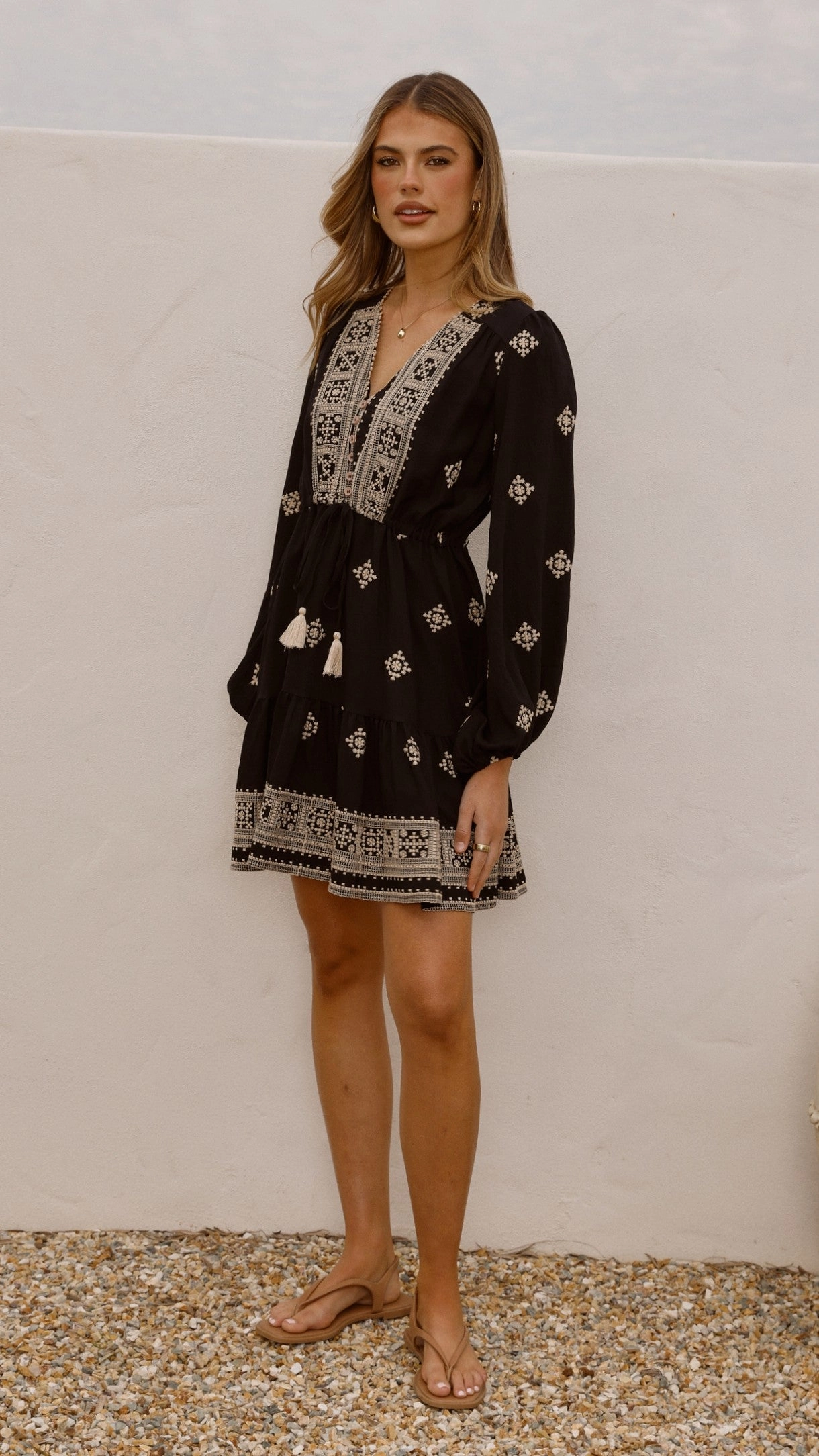 Delainey Mini Dress - Black/Beige Vibrant Form