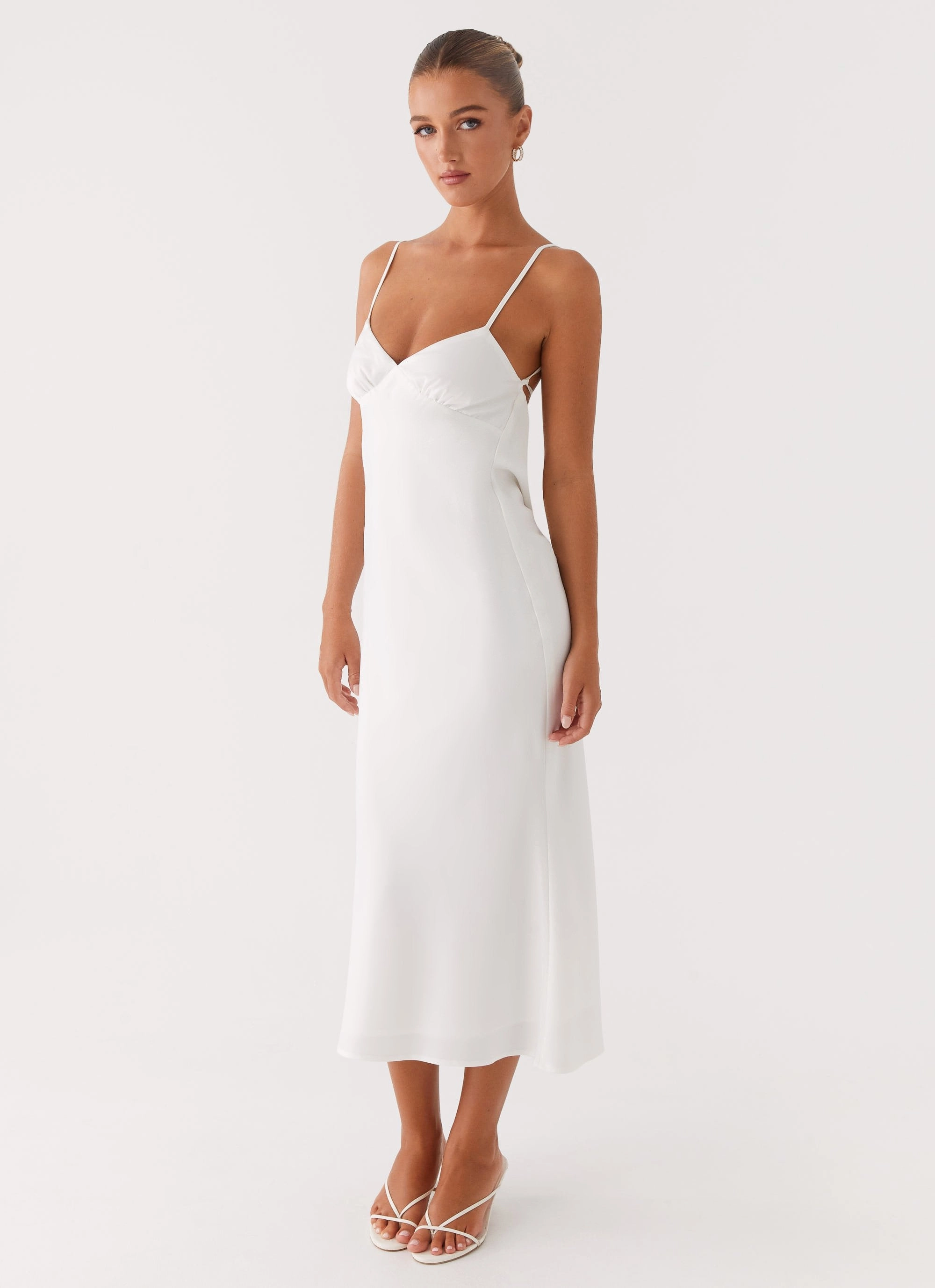 Light Mood slim fit Bentley Midi Dress - White