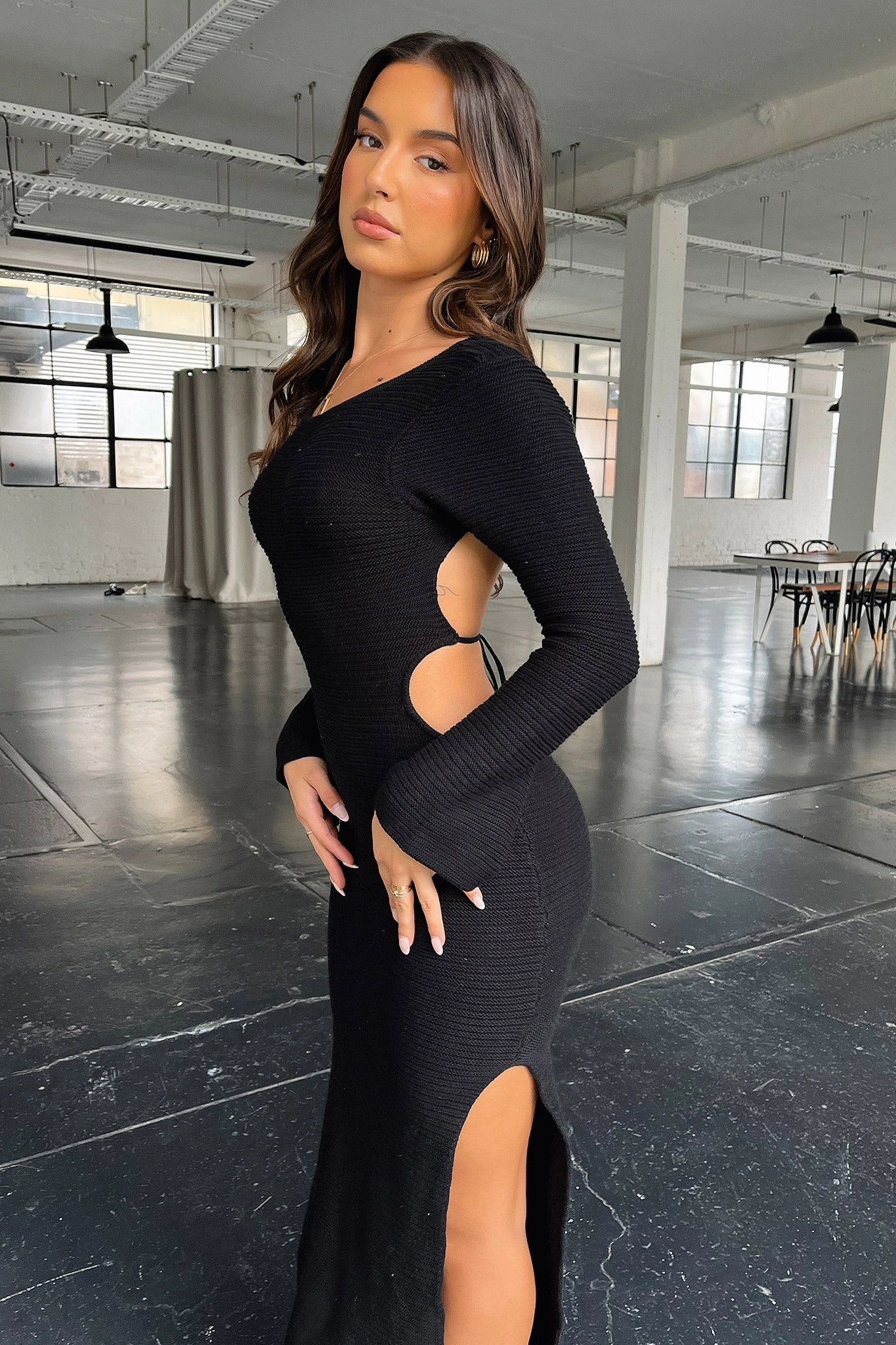 Milos Maxi Dress - Black Smart Tailoring Effortless weekend dress