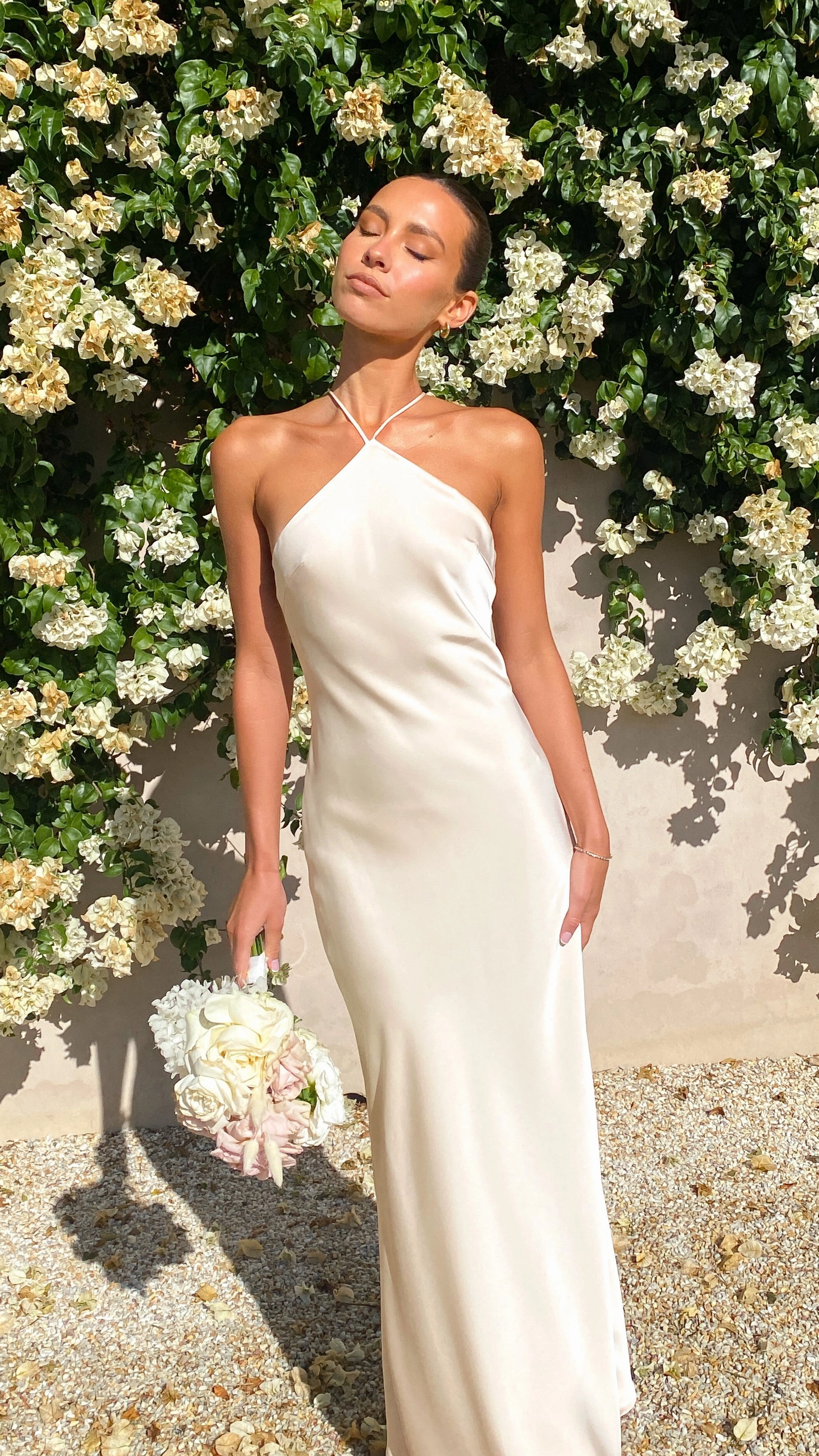 Retro Mood Daily Flex Chiara Maxi Dress - Champagne