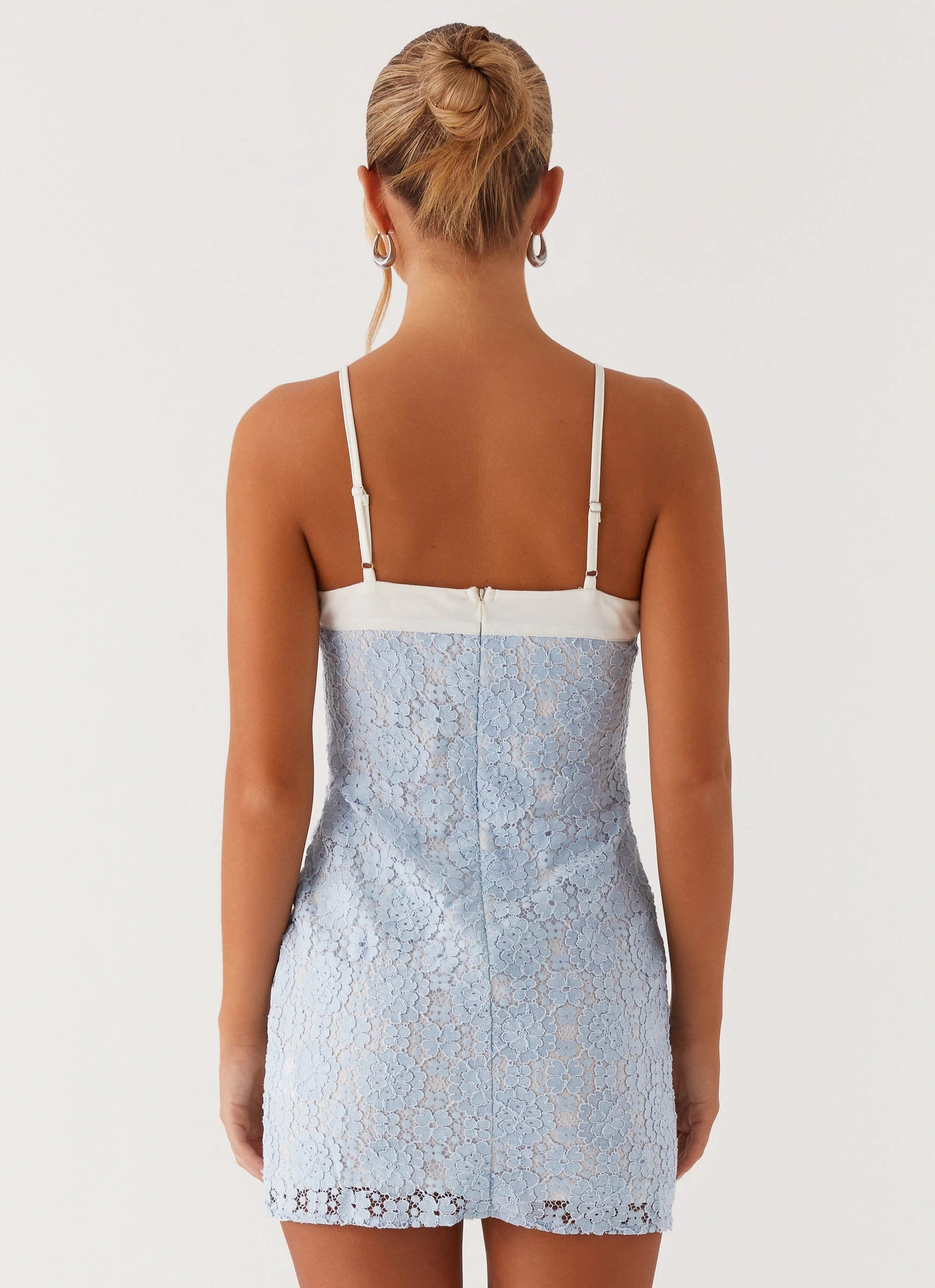 Dreamy Texture Work Vibes For Keeps Mini Dress - Blue