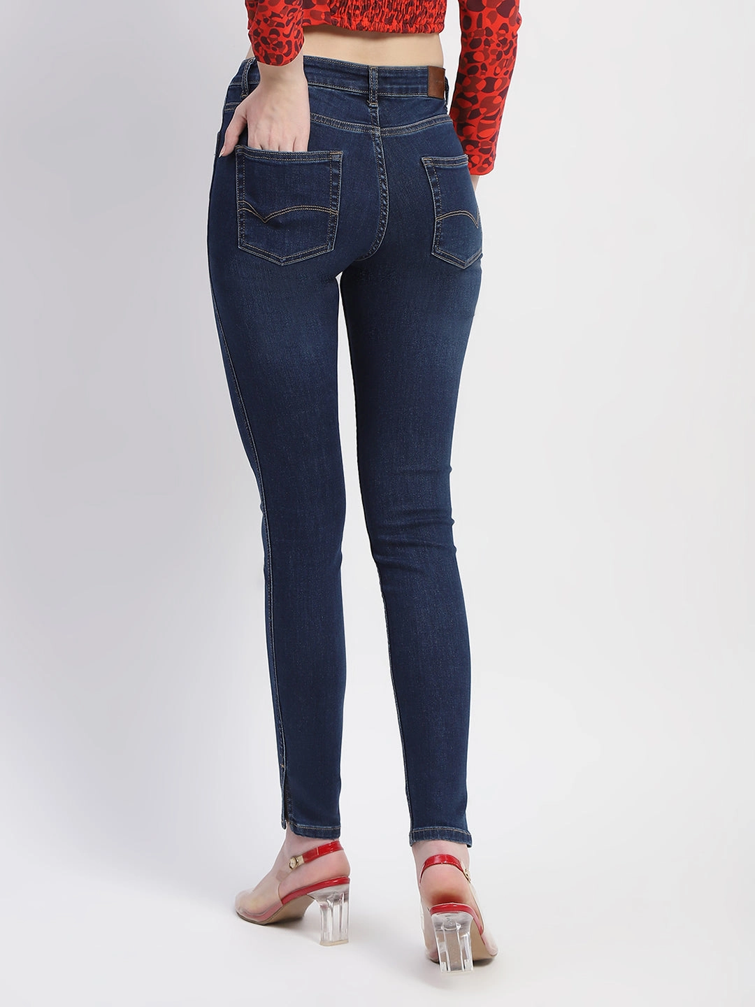 Everyday Outdoor Enthusiast Vibrant Everyday Style Madame Stone Wash Skinny Fit Blue Denim