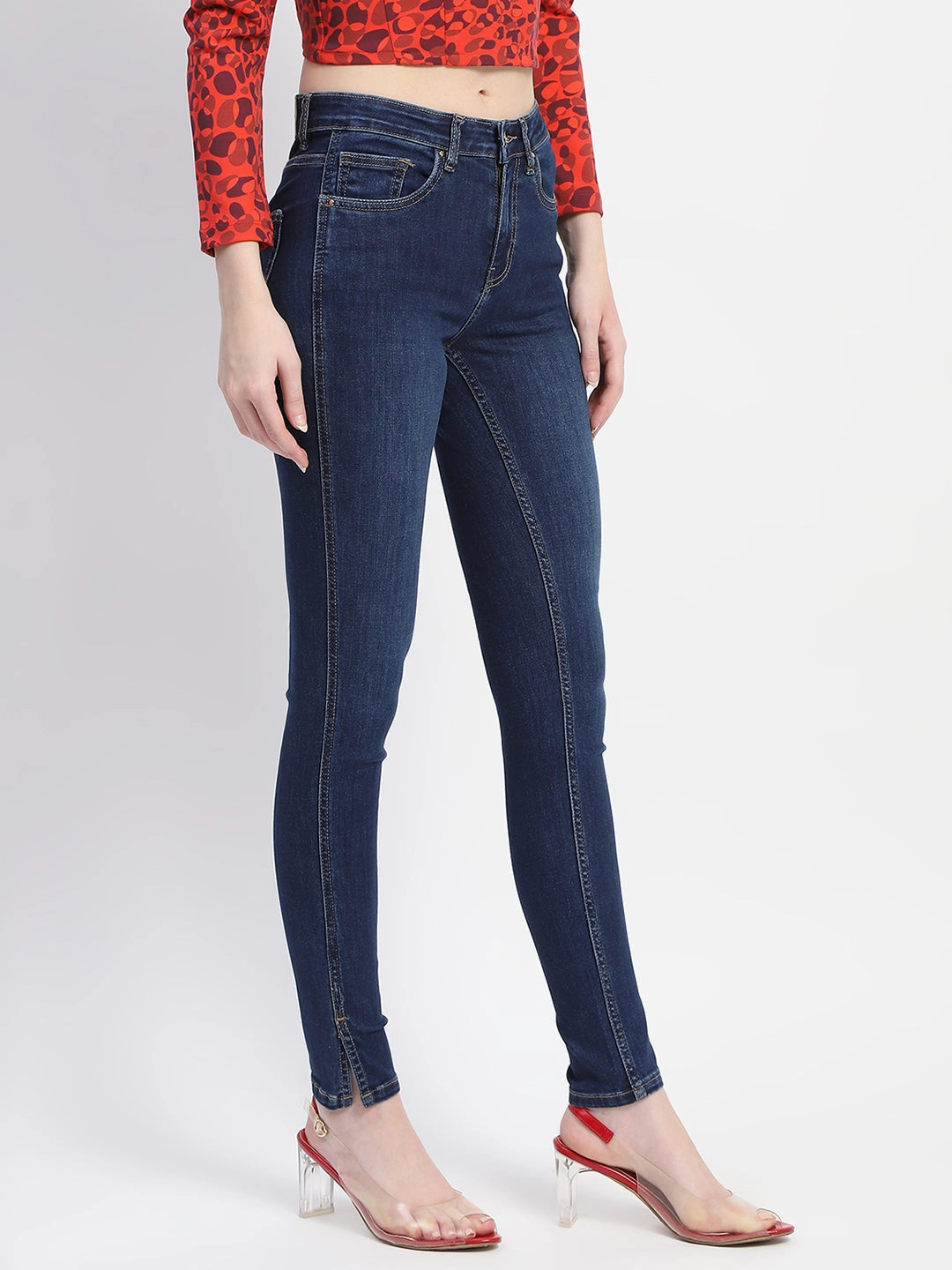 Light Stretch Outdoor Adventure Earthy Madame Stone Wash Skinny Fit Blue Denim