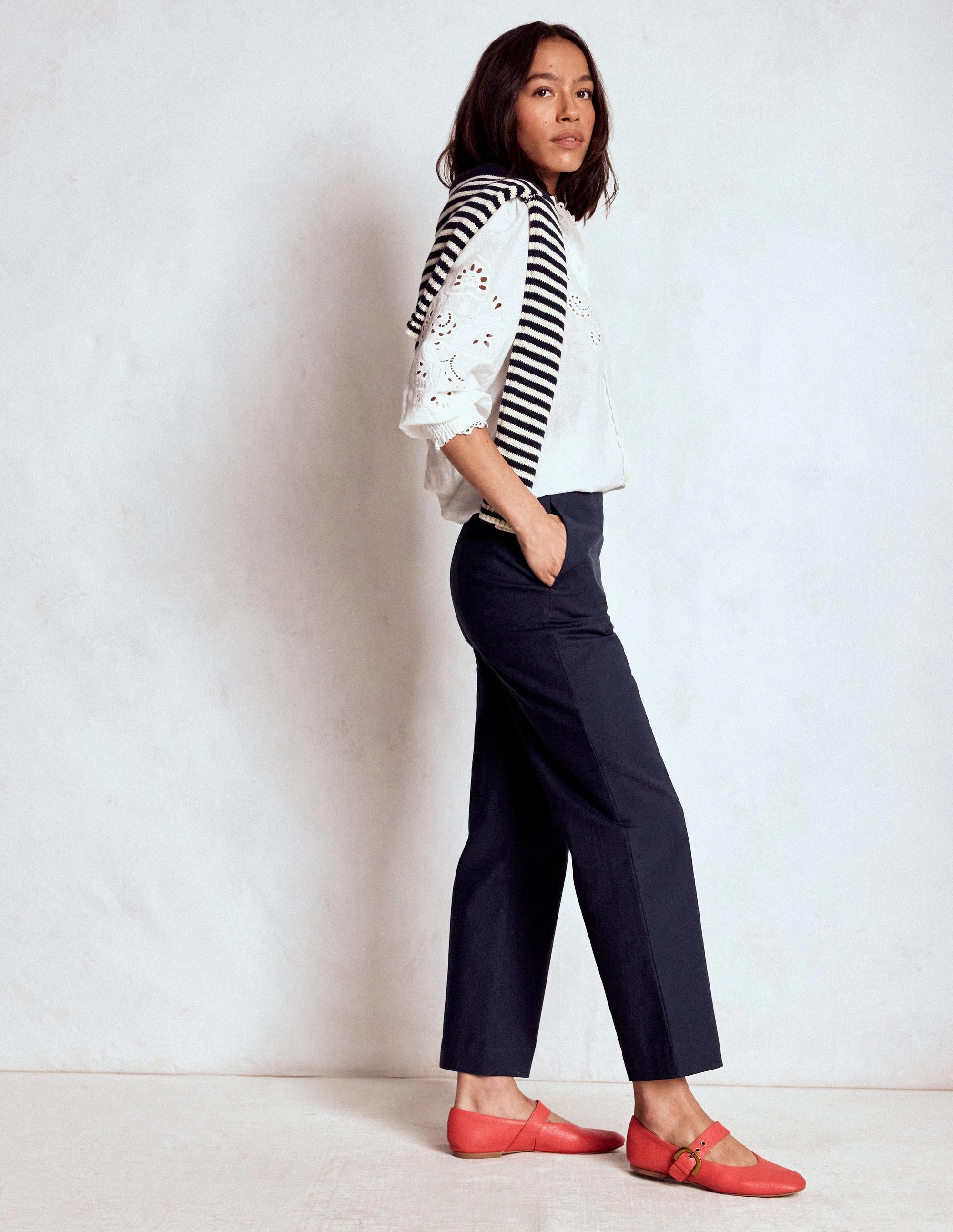 RipstopFabric Smart 7/8 Trousers-Navy