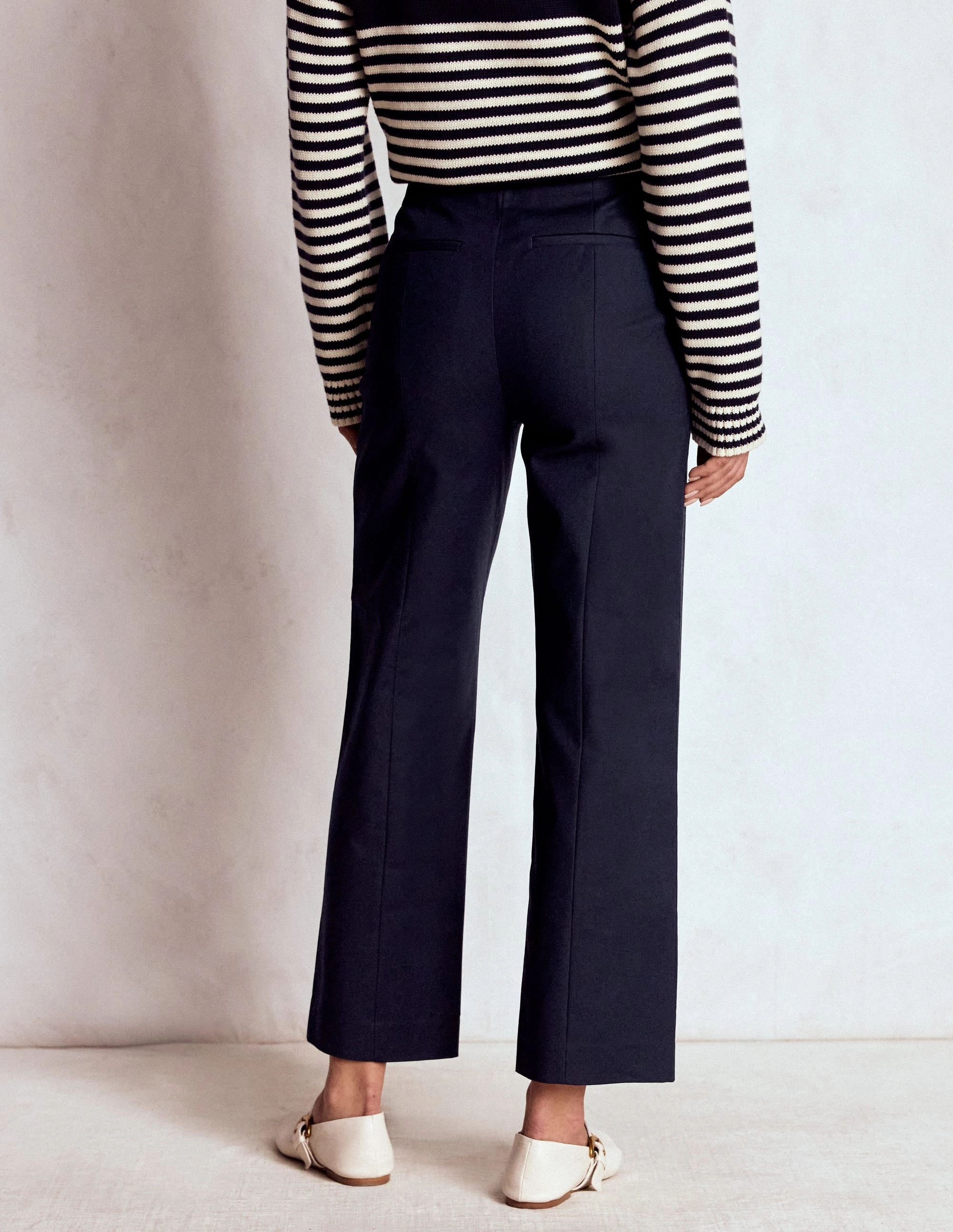 Smart 7/8 Trousers-Navy Cozy Touch