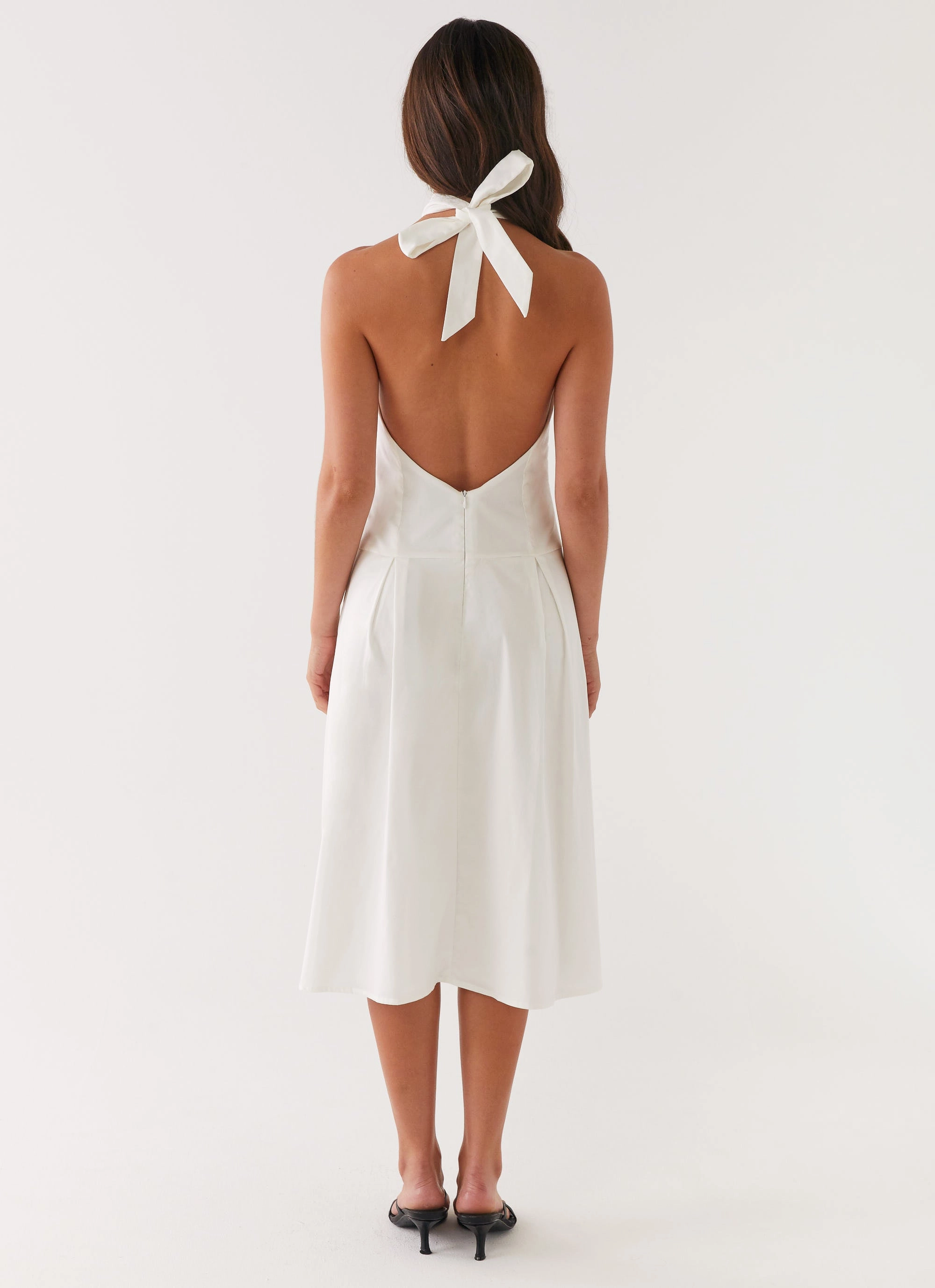 Daily Ready Calla Halter Midi Dress - White